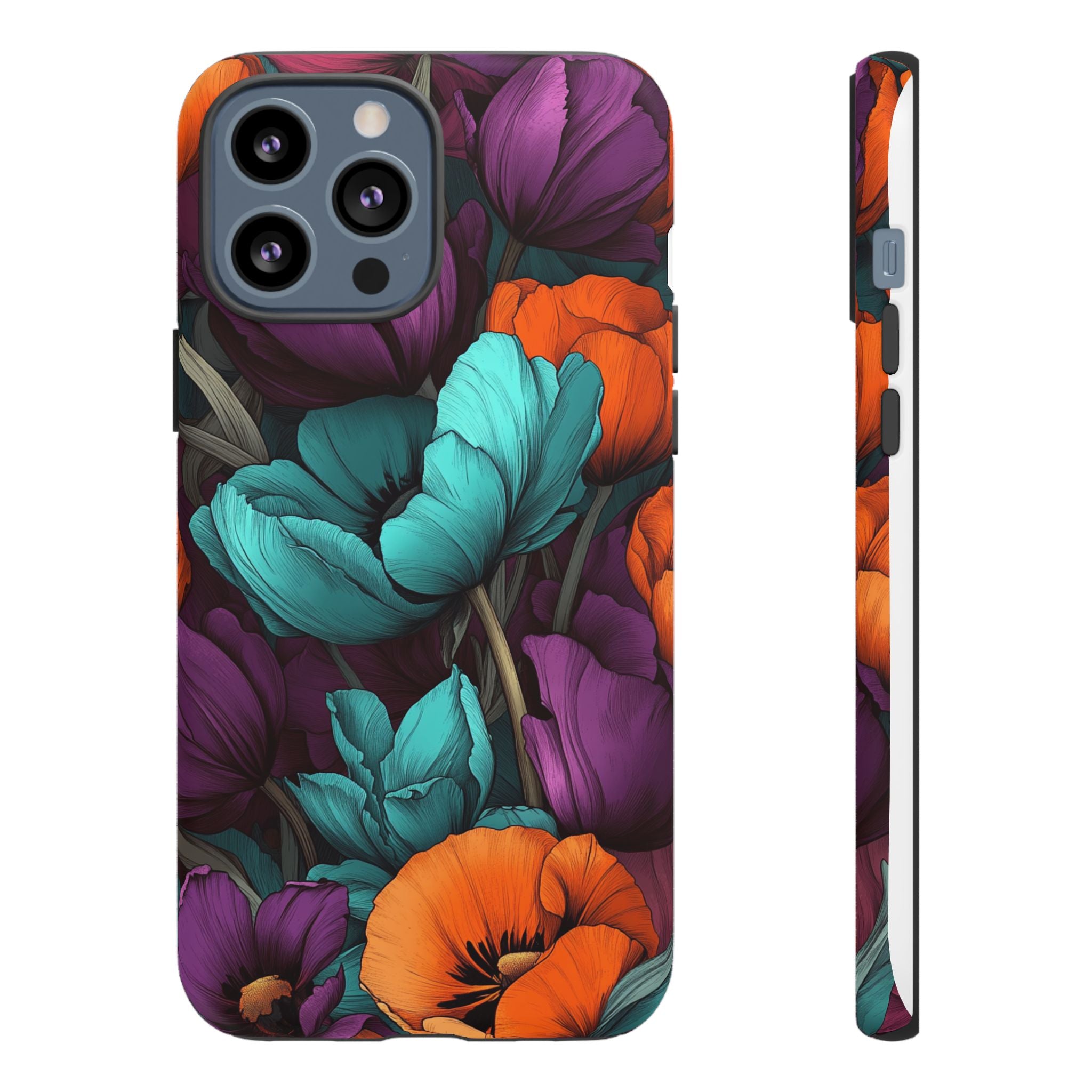 Floral Phone Case - Vibrant Flower Tough Case