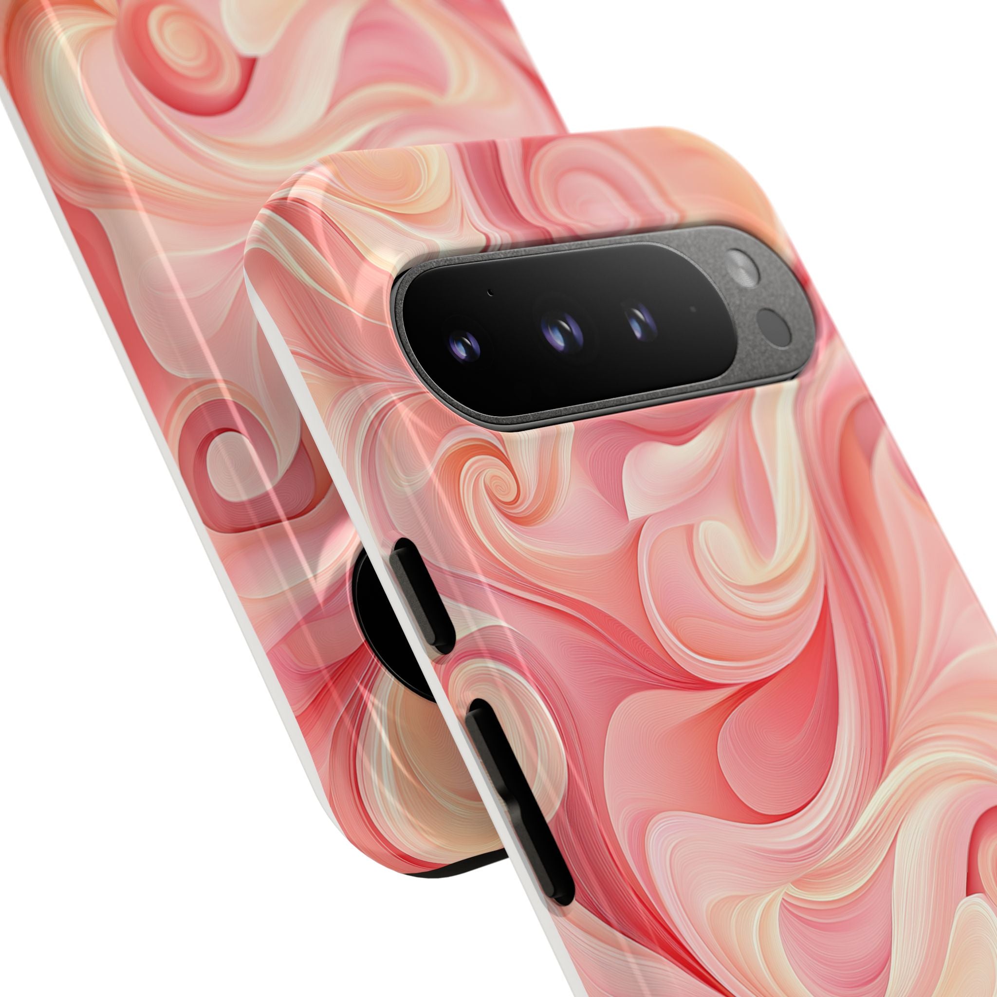 Stylish Phone Case - Tough Cases with Abstract Pink Swirls