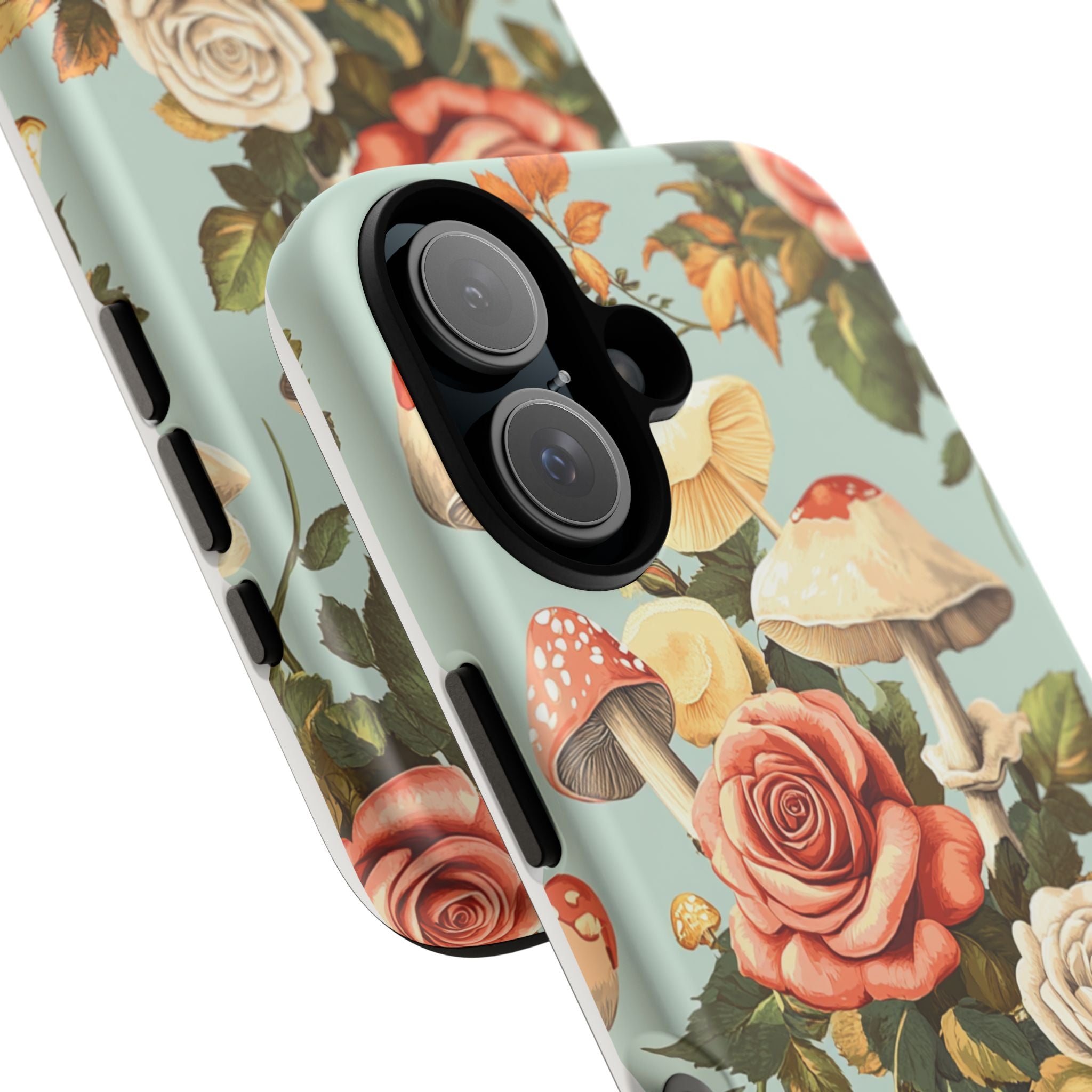 Floral Phone Case - Tough Cases with Mushroom and Rose