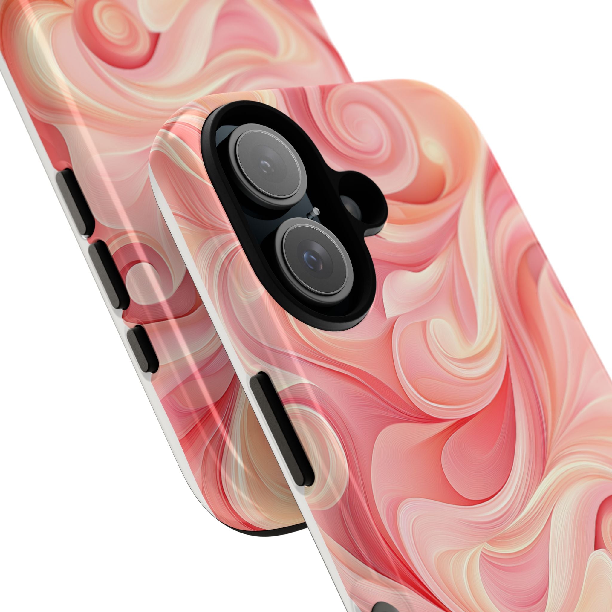 Stylish Phone Case - Tough Cases with Abstract Pink Swirls