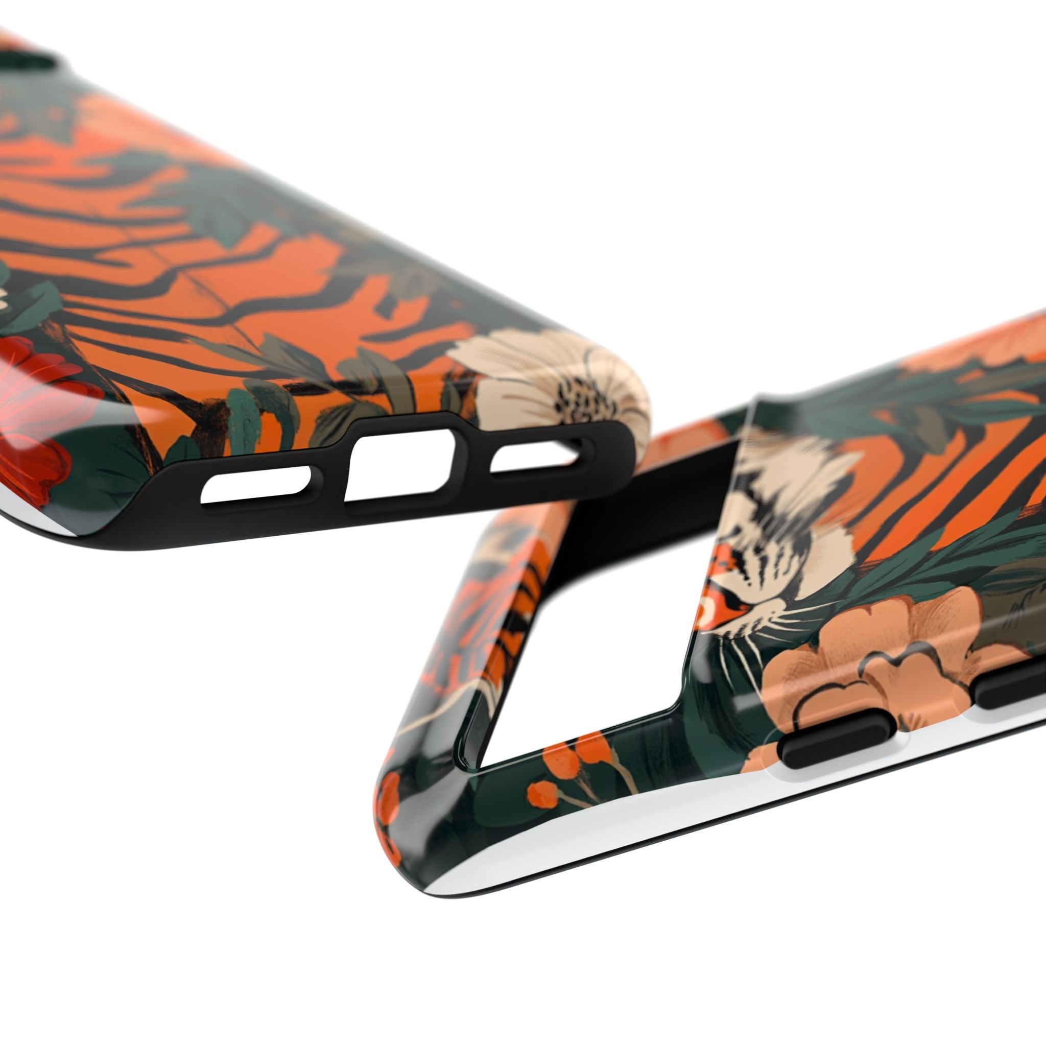 Tough Cases: Floral Tiger Phone Case