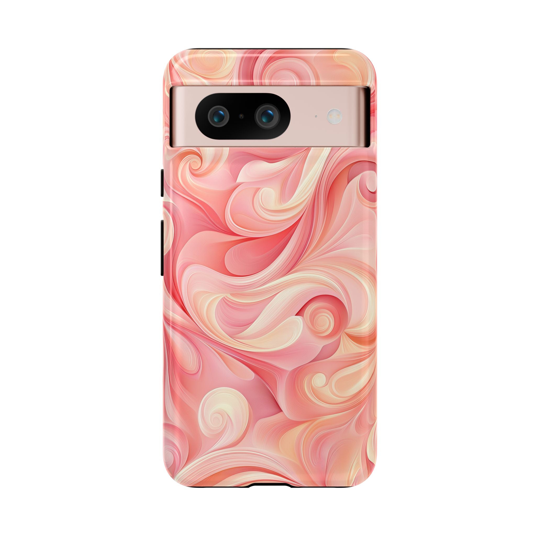 Stylish Phone Case - Tough Cases with Abstract Pink Swirls