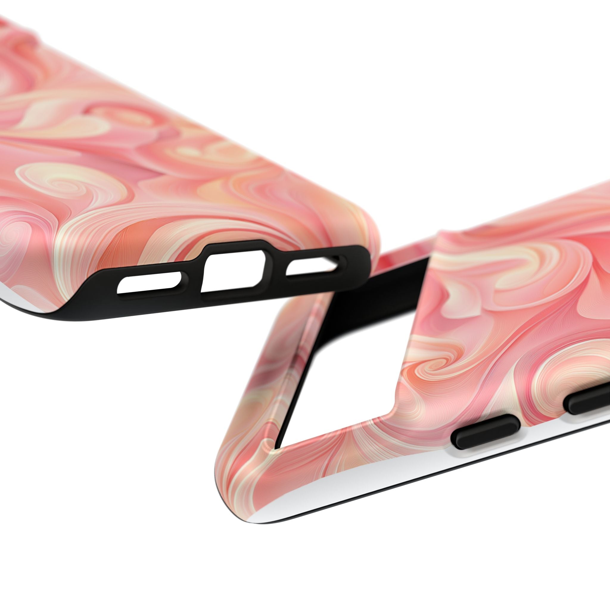 Stylish Phone Case - Tough Cases with Abstract Pink Swirls