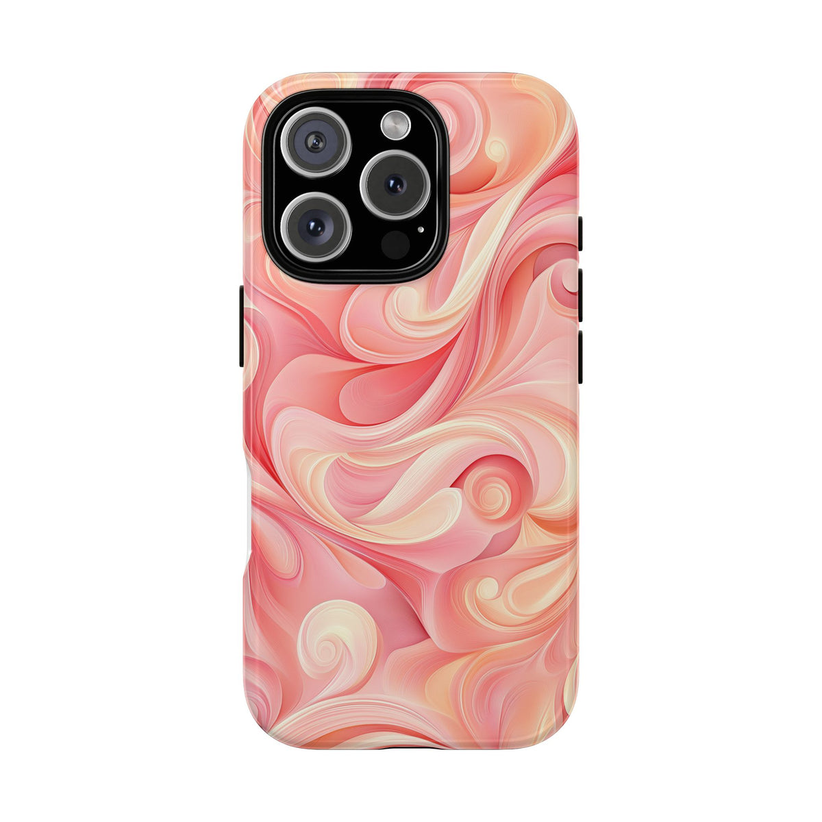 Stylish Phone Case - Tough Cases with Abstract Pink Swirls
