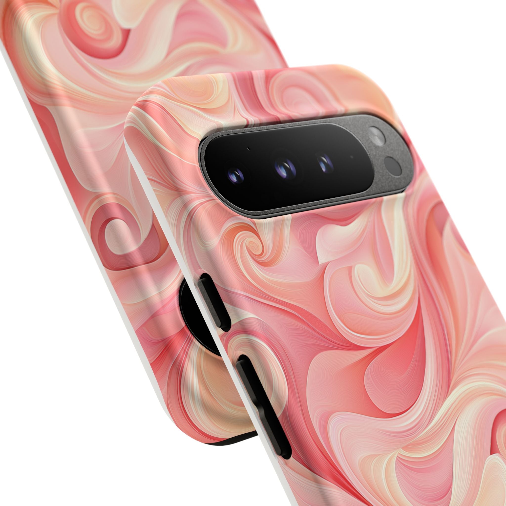 Stylish Phone Case - Tough Cases with Abstract Pink Swirls