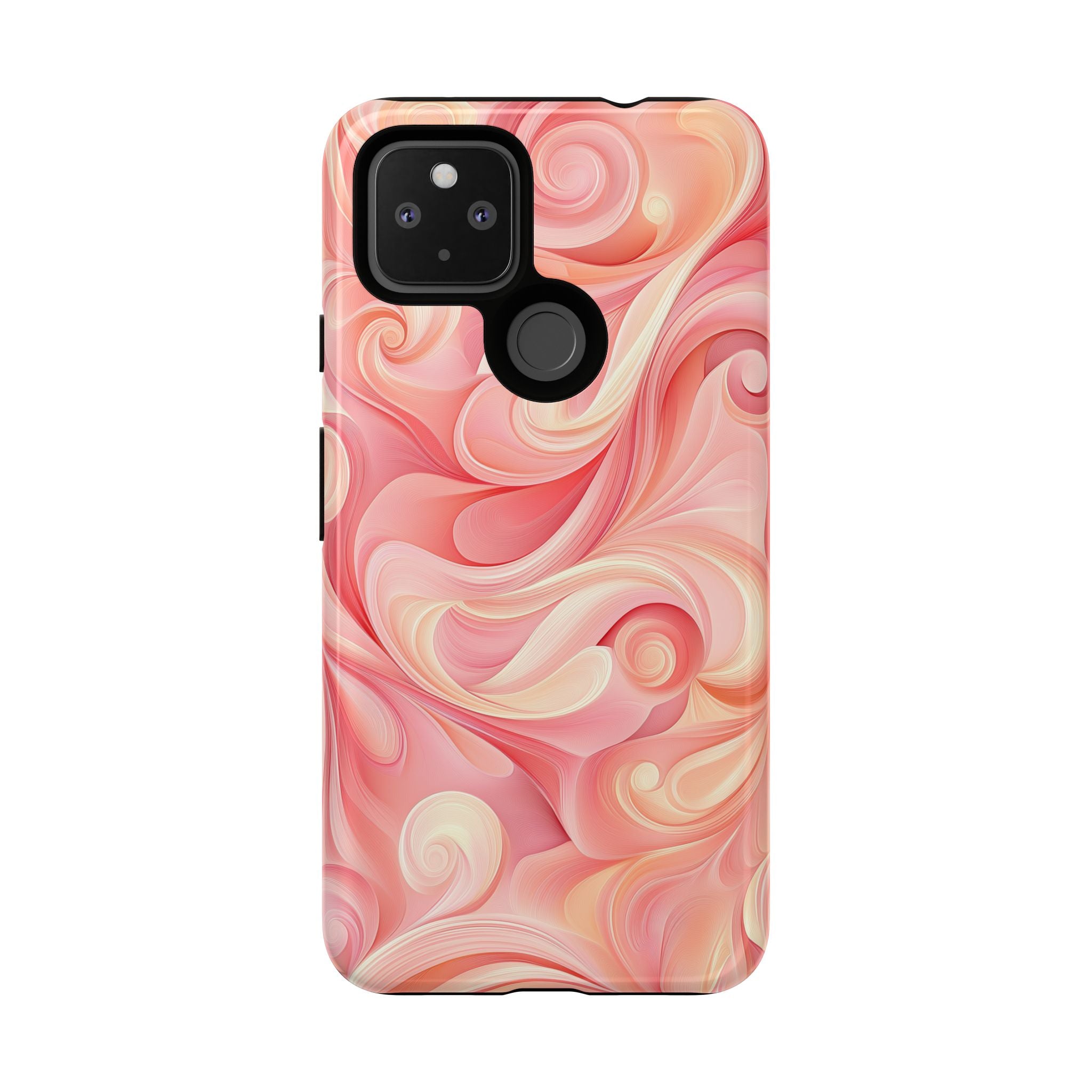 Stylish Phone Case - Tough Cases with Abstract Pink Swirls