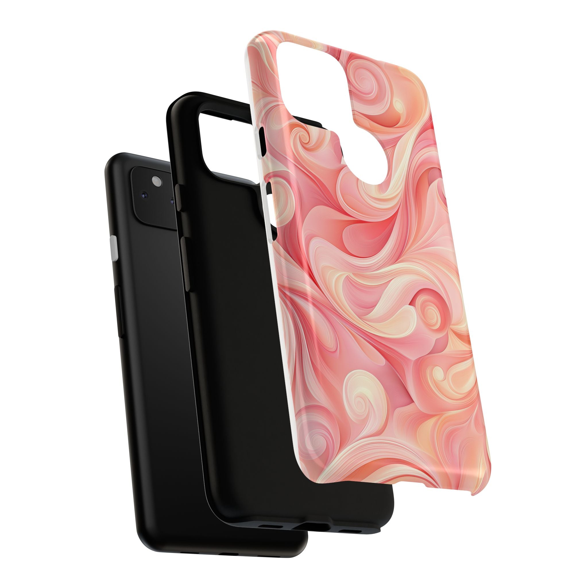 Stylish Phone Case - Tough Cases with Abstract Pink Swirls