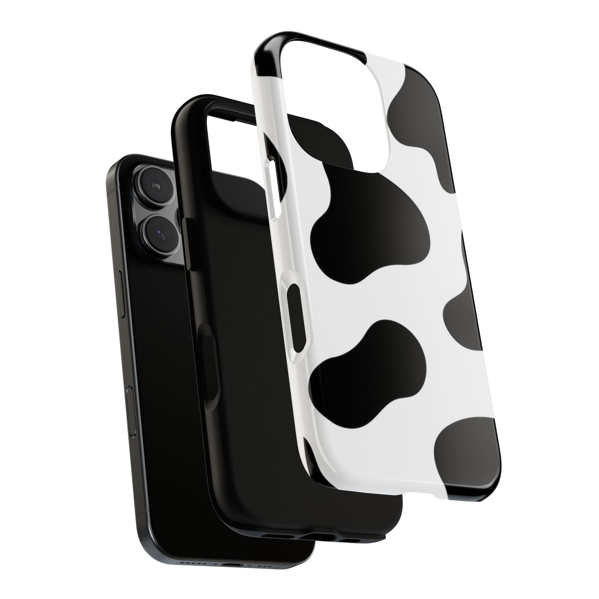 Black and White Cow Print Phone Case, Cute Tough Cases, Animal Print Case, Stylish Smartphone Accessories, Cow Lover Gift