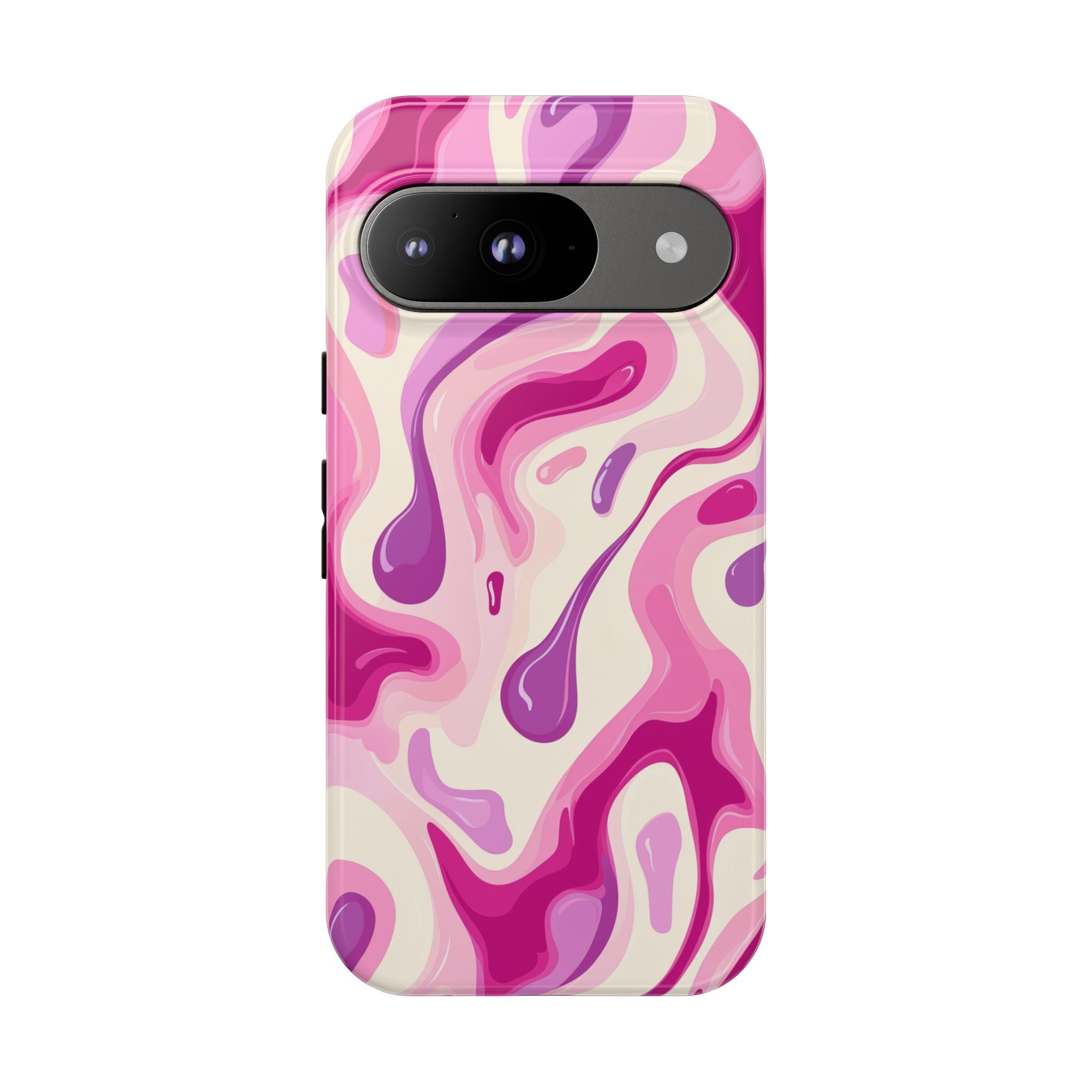 Colorful Phone Case with Abstract Pink Design