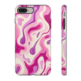 Colorful Phone Case with Abstract Pink Design
