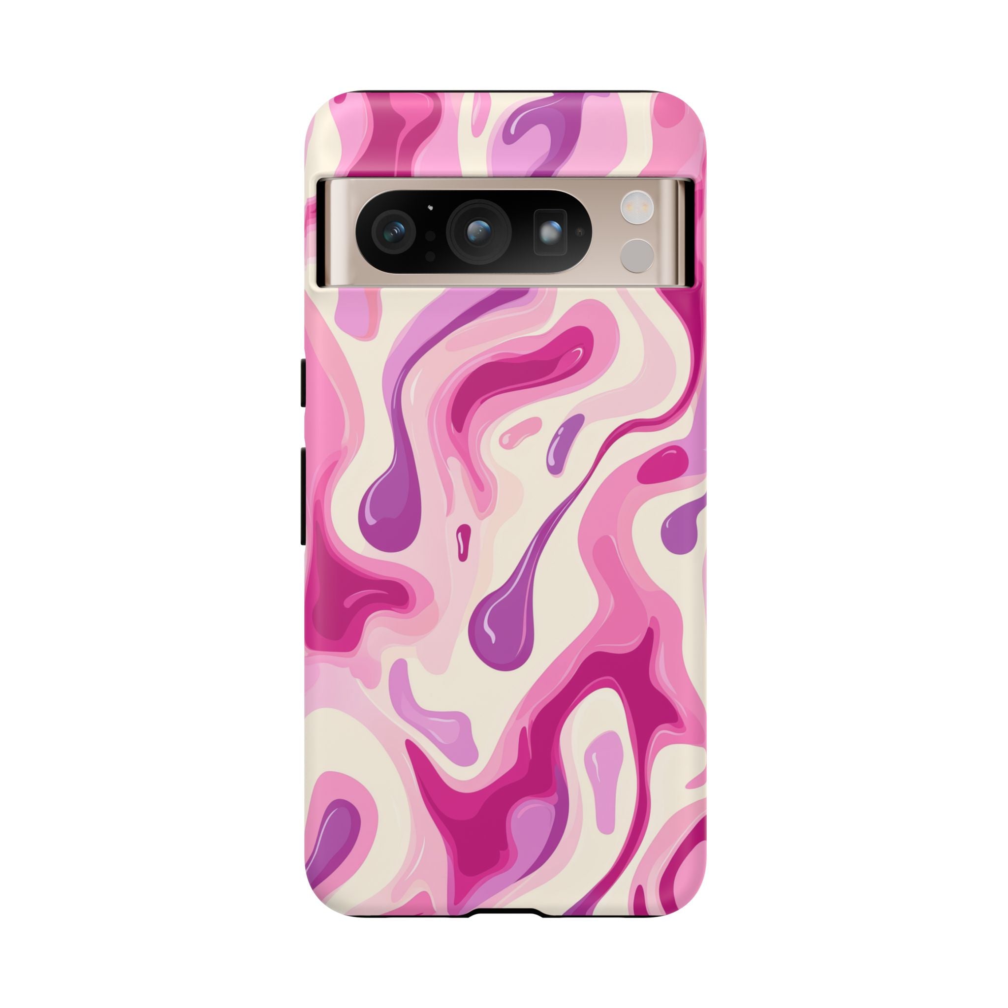 Colorful Phone Case with Abstract Pink Design