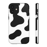 Black and White Cow Print Phone Case, Cute Tough Cases, Animal Print Case, Stylish Smartphone Accessories, Cow Lover Gift