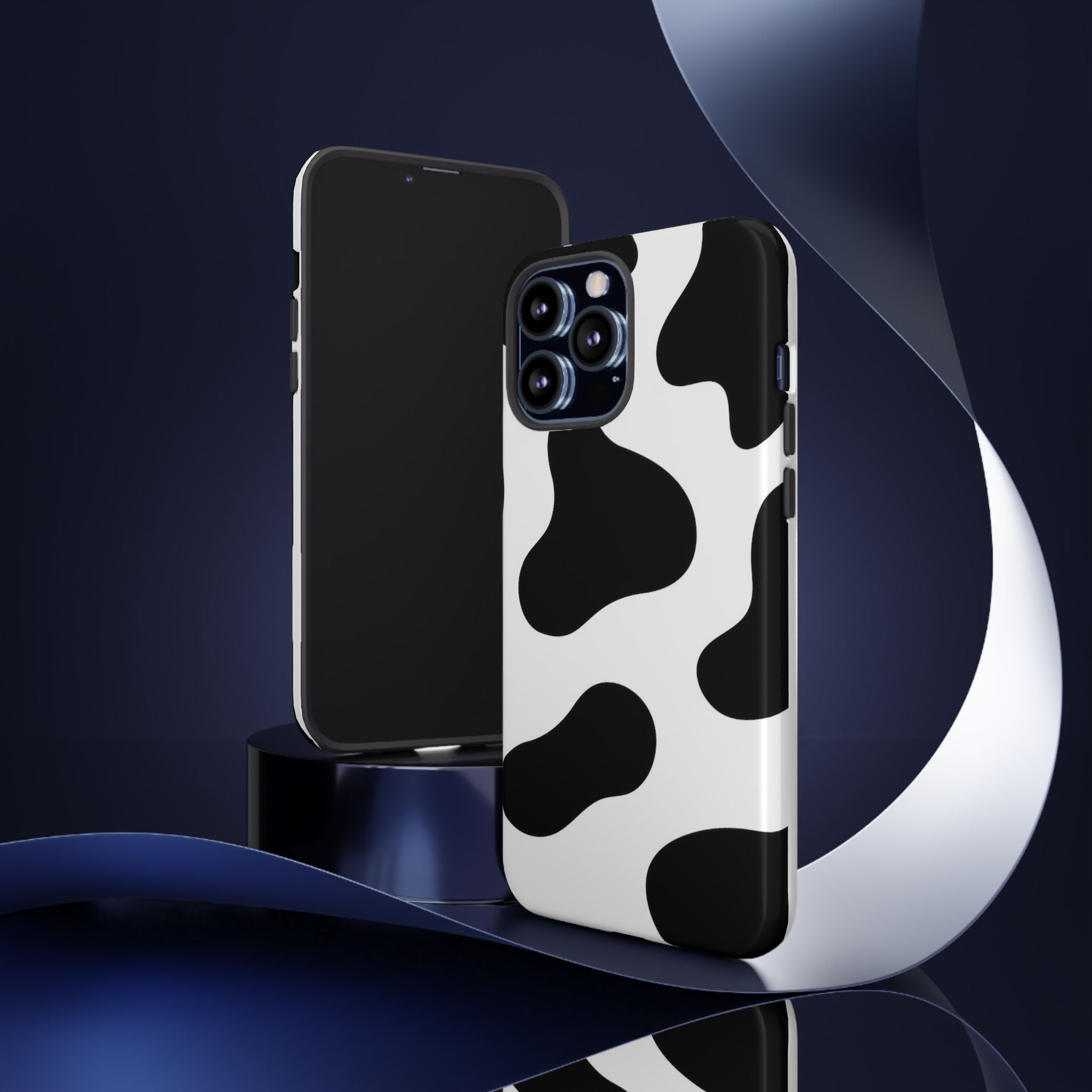 Black and White Cow Print Phone Case, Cute Tough Cases, Animal Print Case, Stylish Smartphone Accessories, Cow Lover Gift