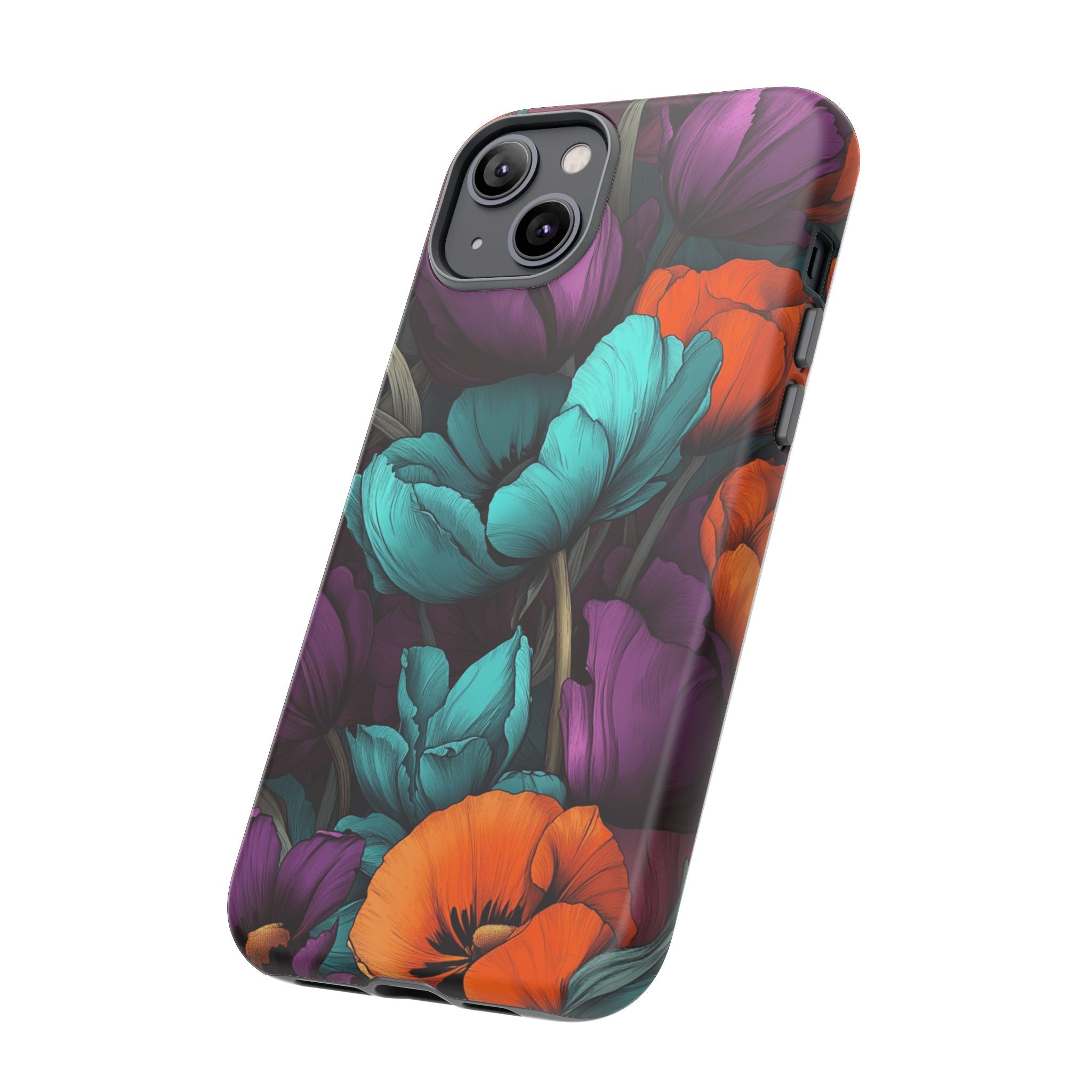 Floral Phone Case - Vibrant Flower Tough Case