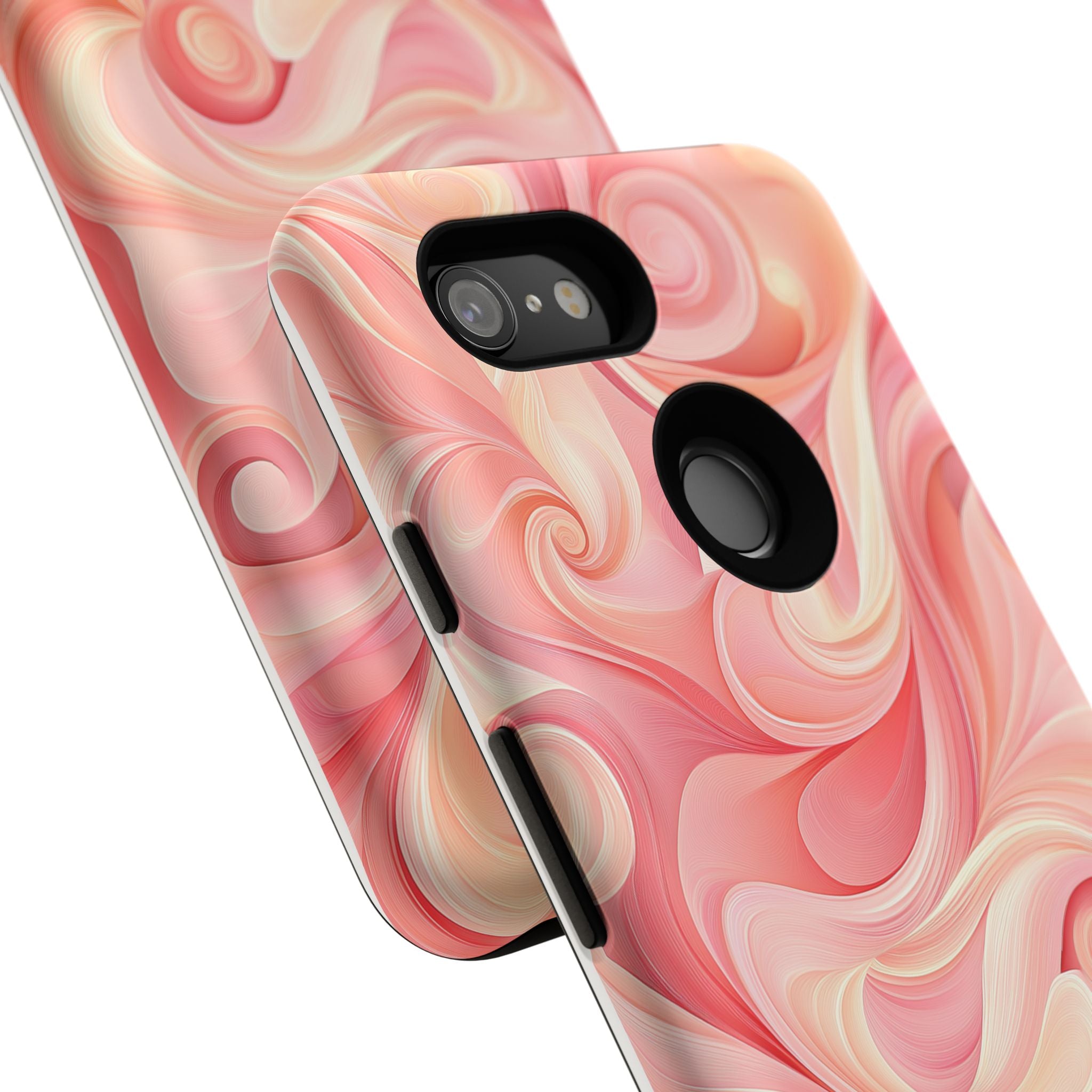 Stylish Phone Case - Tough Cases with Abstract Pink Swirls