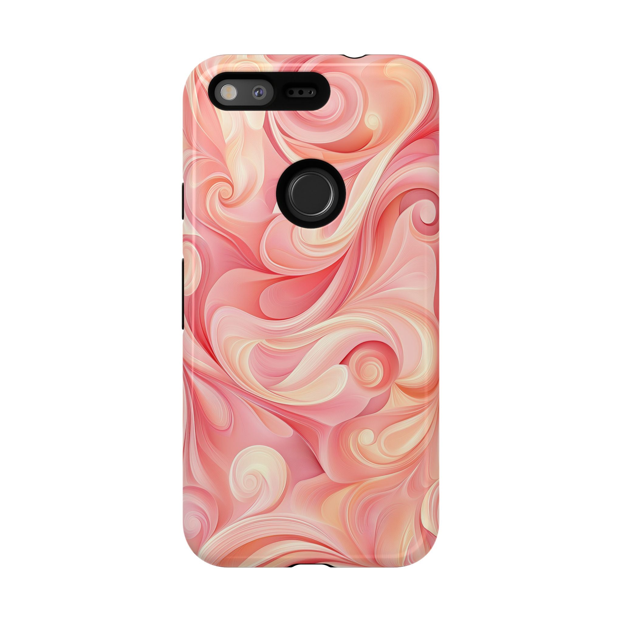 Stylish Phone Case - Tough Cases with Abstract Pink Swirls