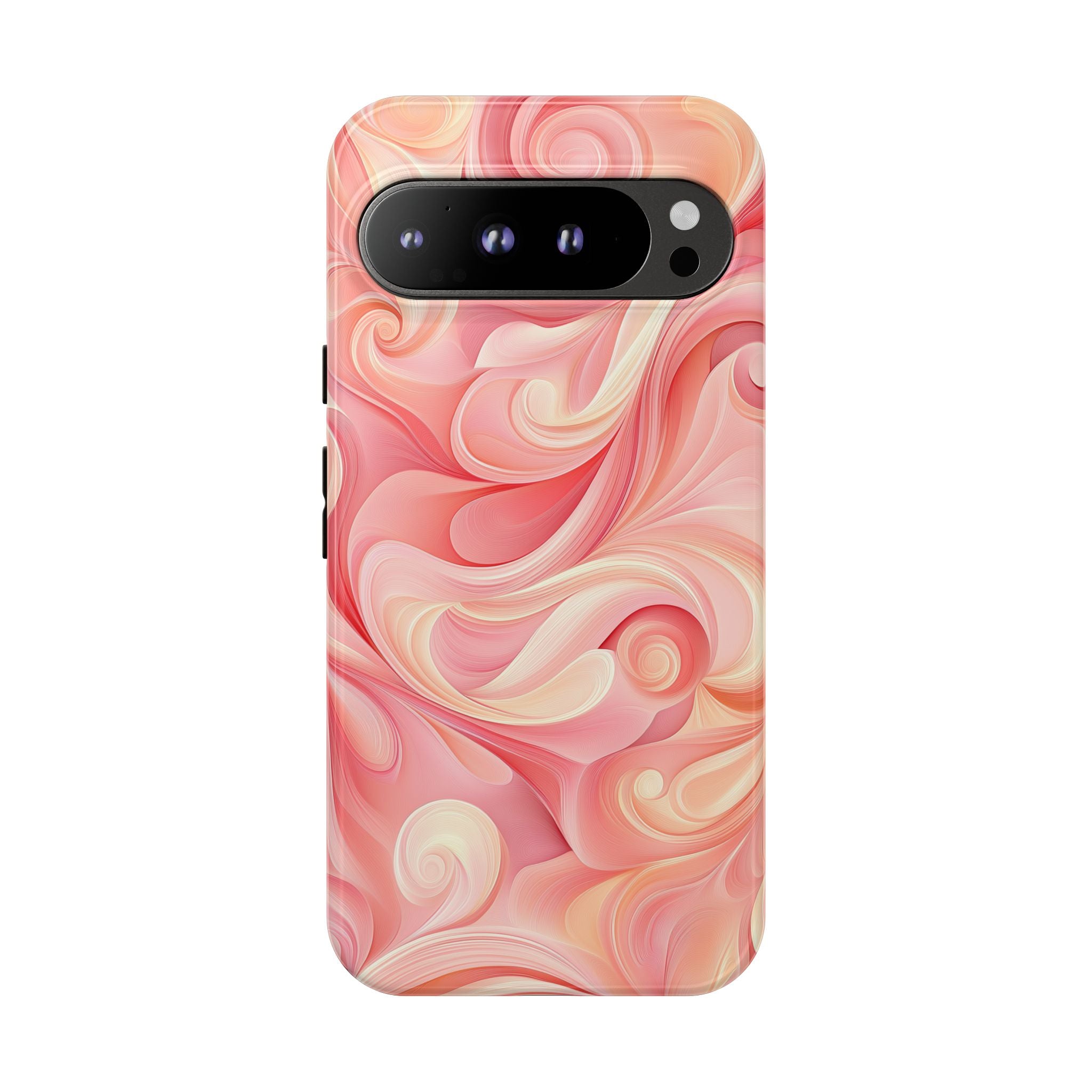 Stylish Phone Case - Tough Cases with Abstract Pink Swirls