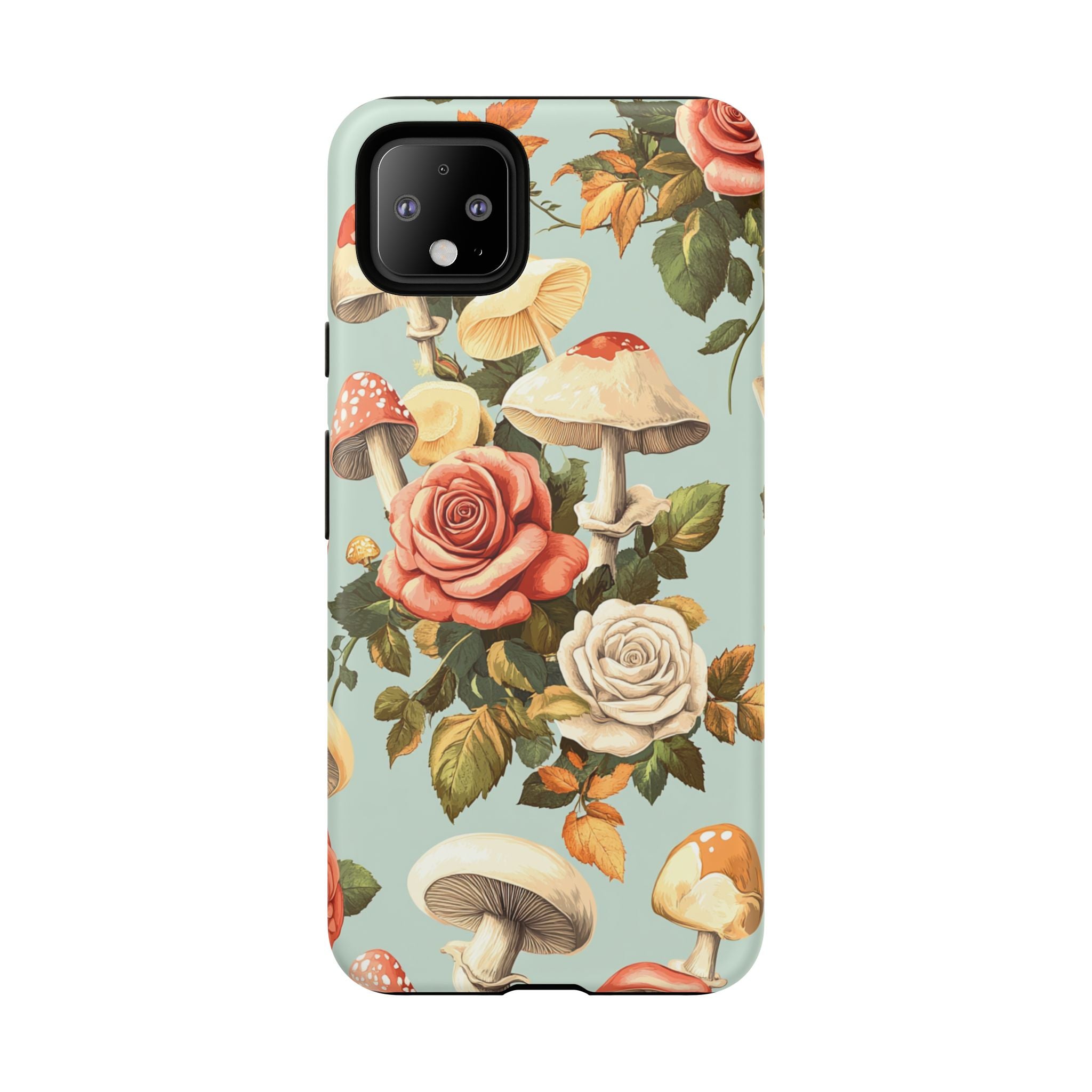 Floral Phone Case - Tough Cases with Mushroom and Rose