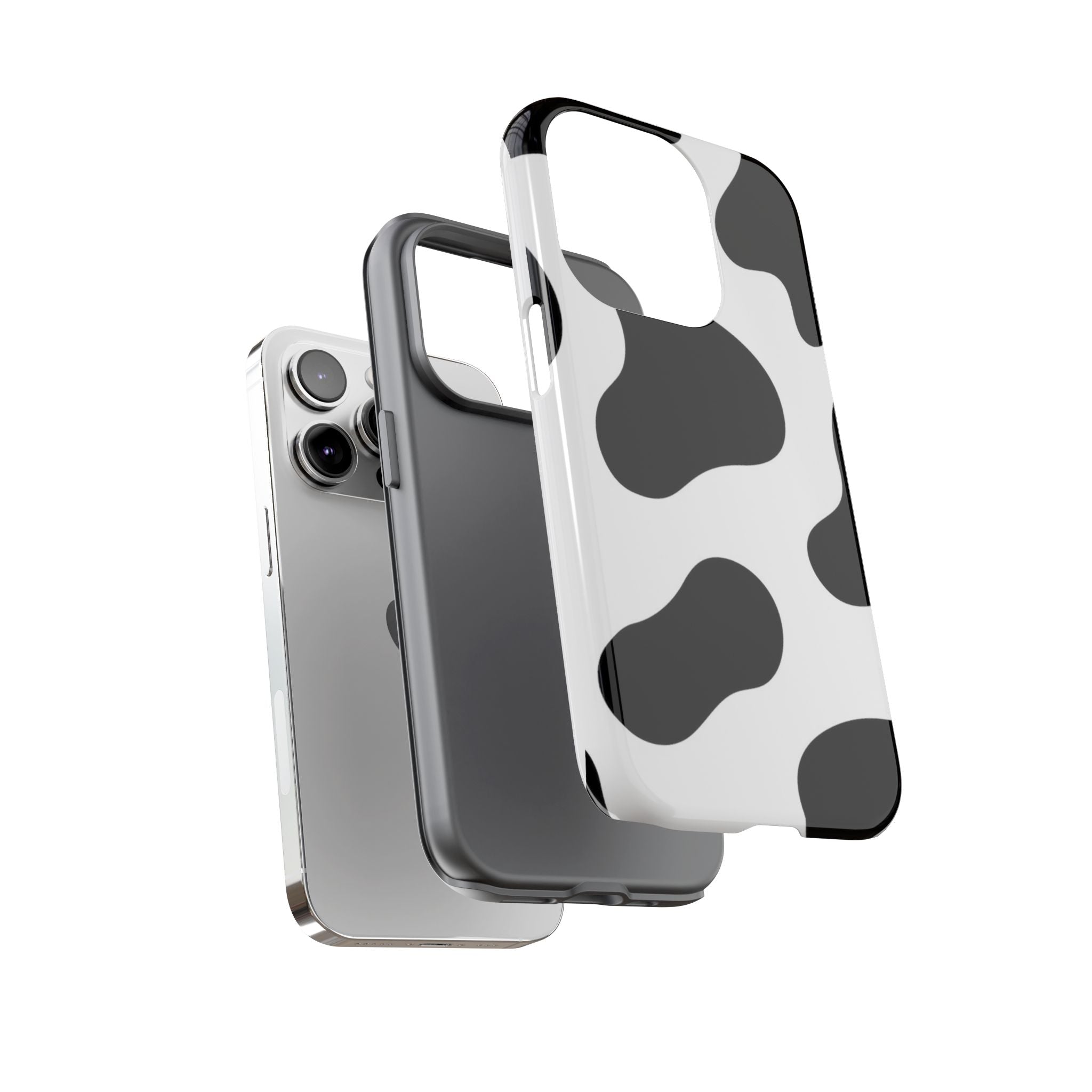 Black and White Cow Print Phone Case, Cute Tough Cases, Animal Print Case, Stylish Smartphone Accessories, Cow Lover Gift