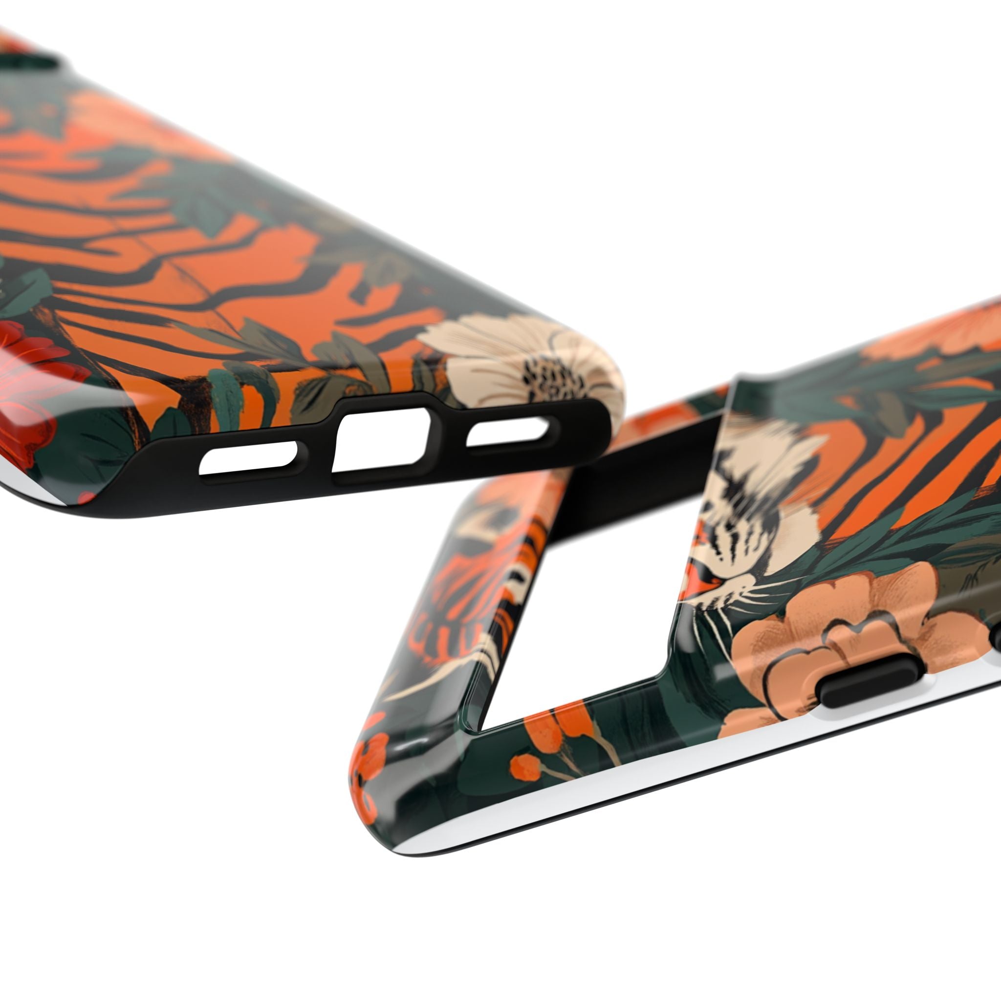 Tough Cases: Floral Tiger Phone Case