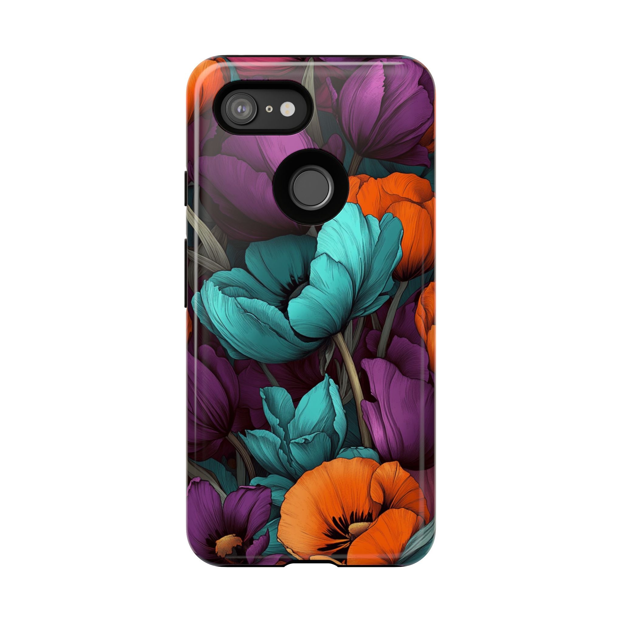 Floral Phone Case - Vibrant Flower Tough Case