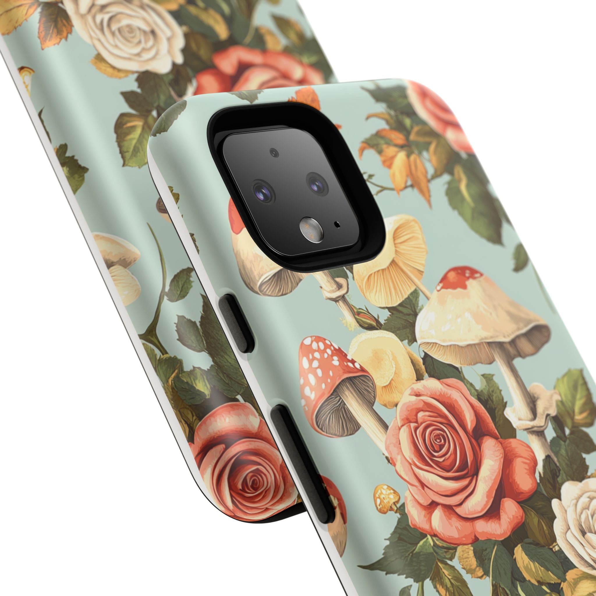 Floral Phone Case - Tough Cases with Mushroom and Rose