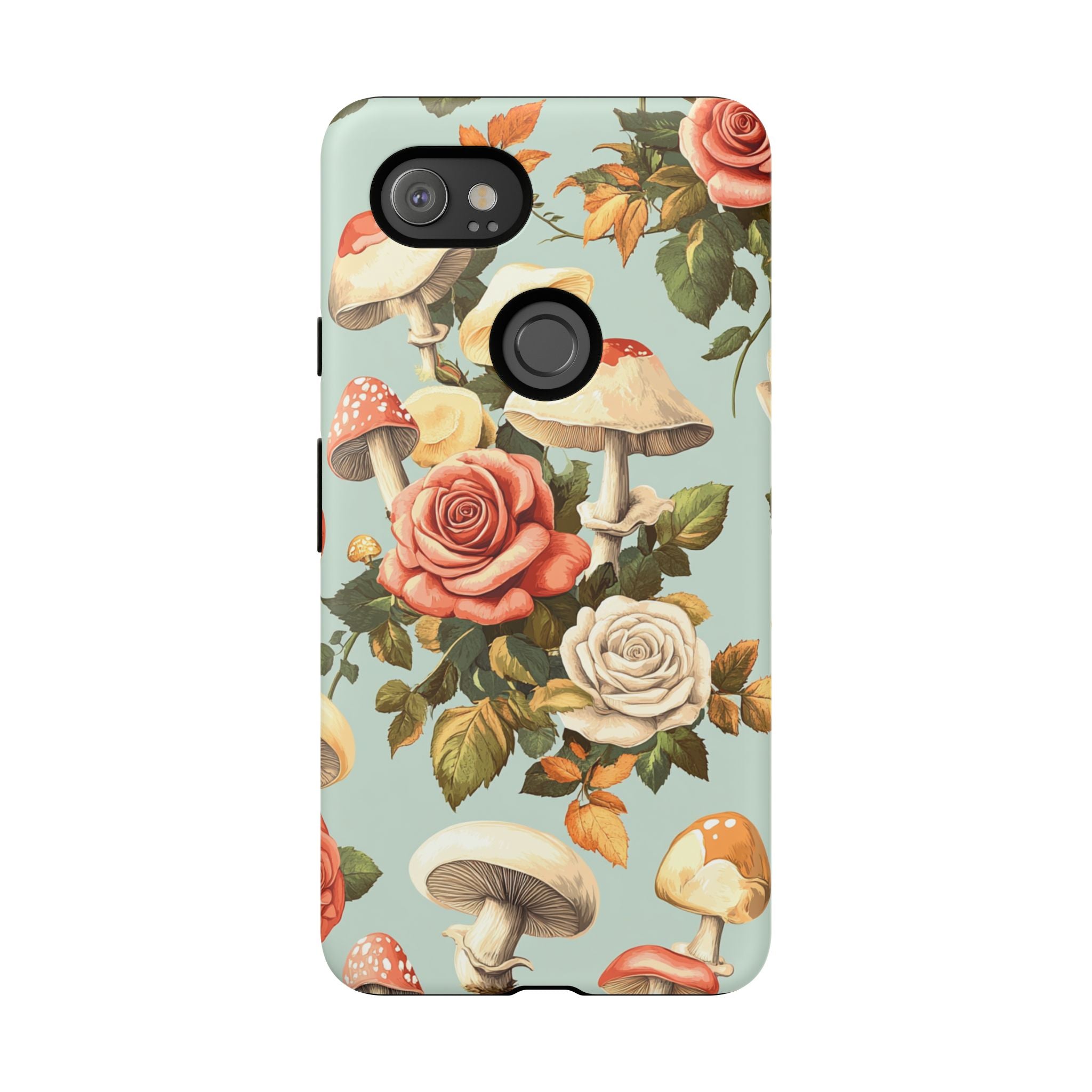Floral Phone Case - Tough Cases with Mushroom and Rose