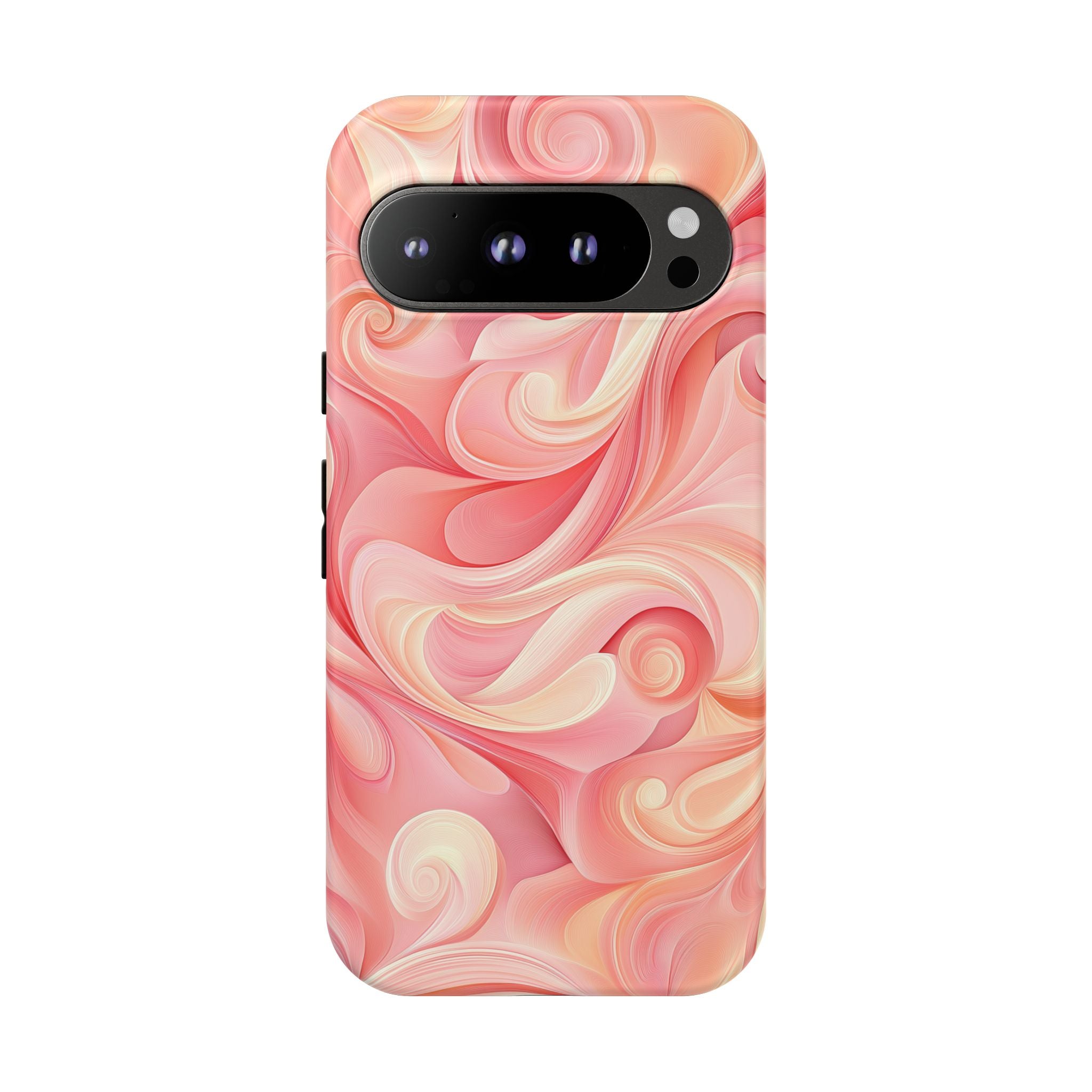 Stylish Phone Case - Tough Cases with Abstract Pink Swirls