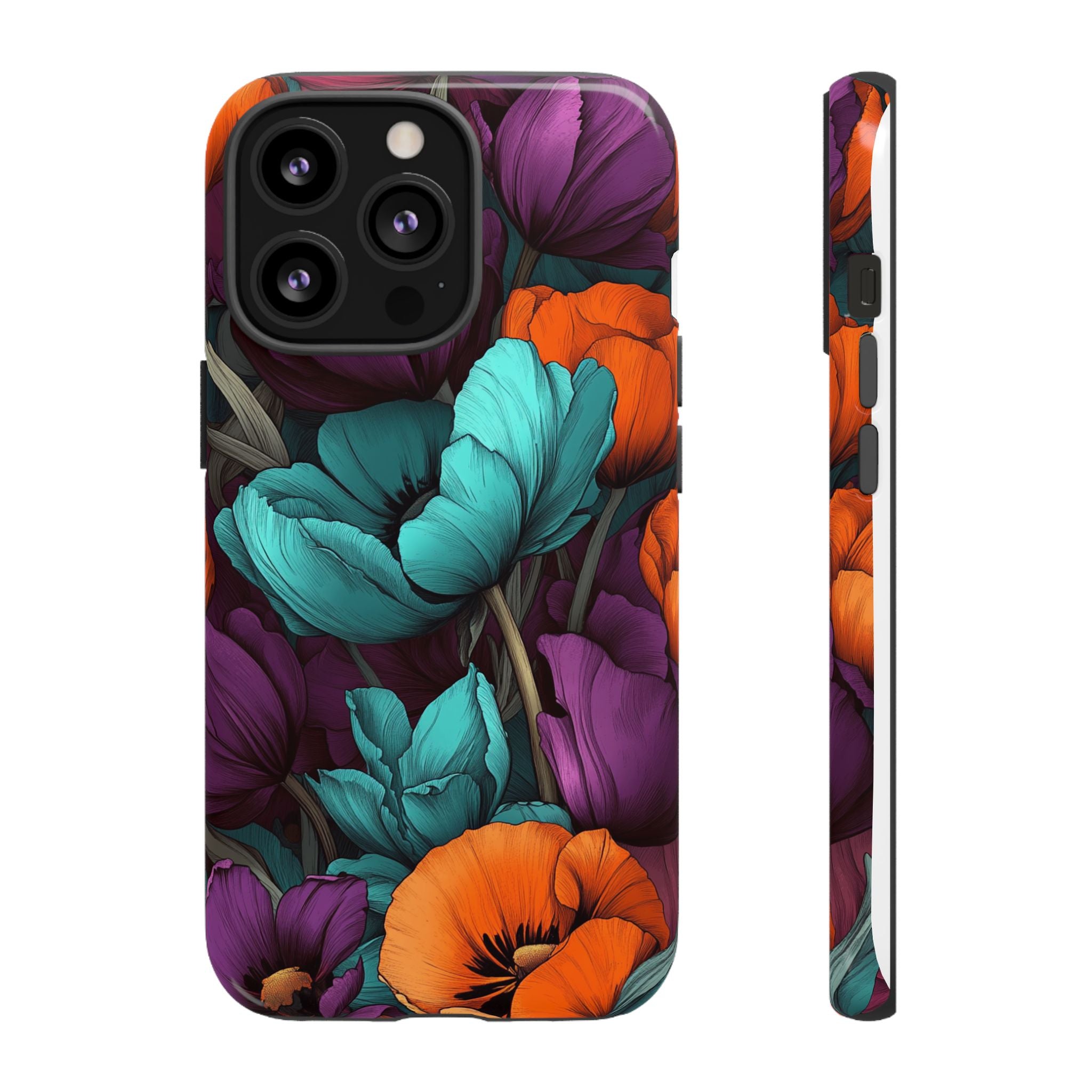 Floral Phone Case - Vibrant Flower Tough Case