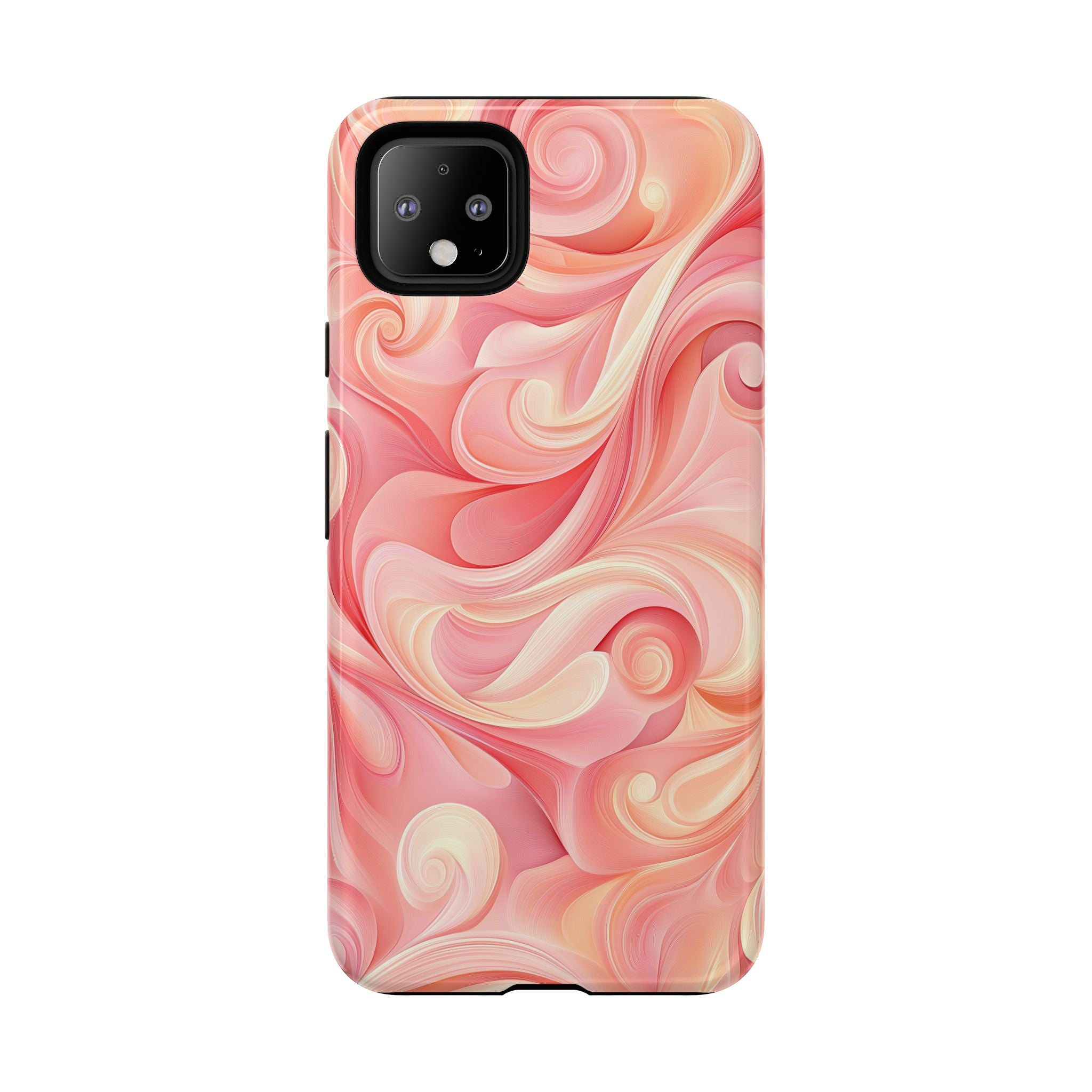 Stylish Phone Case - Tough Cases with Abstract Pink Swirls