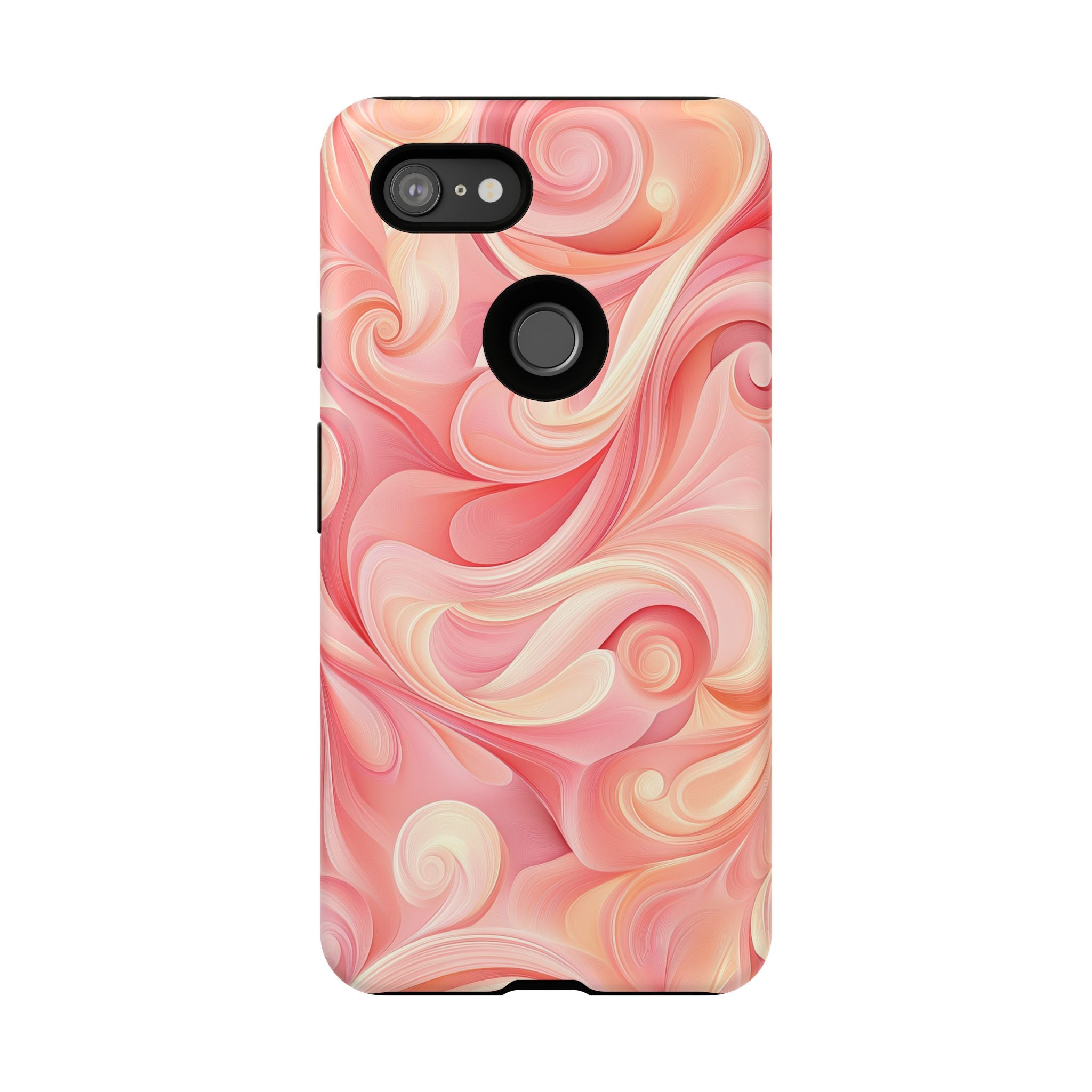 Stylish Phone Case - Tough Cases with Abstract Pink Swirls