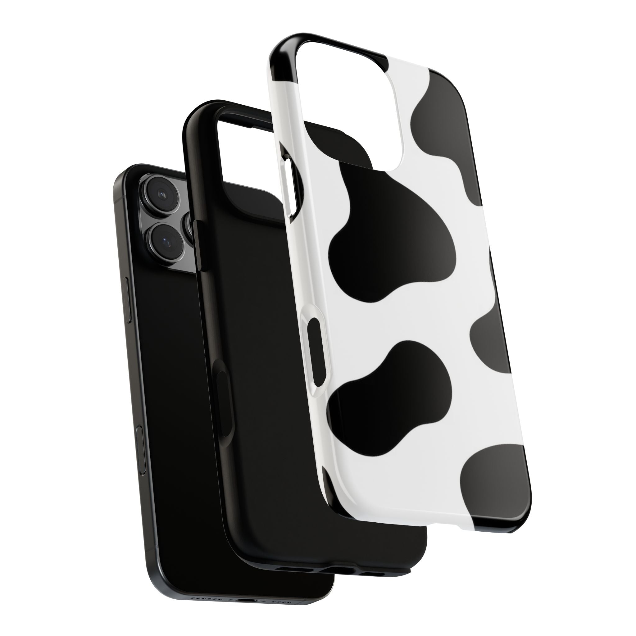 Black and White Cow Print Phone Case, Cute Tough Cases, Animal Print Case, Stylish Smartphone Accessories, Cow Lover Gift