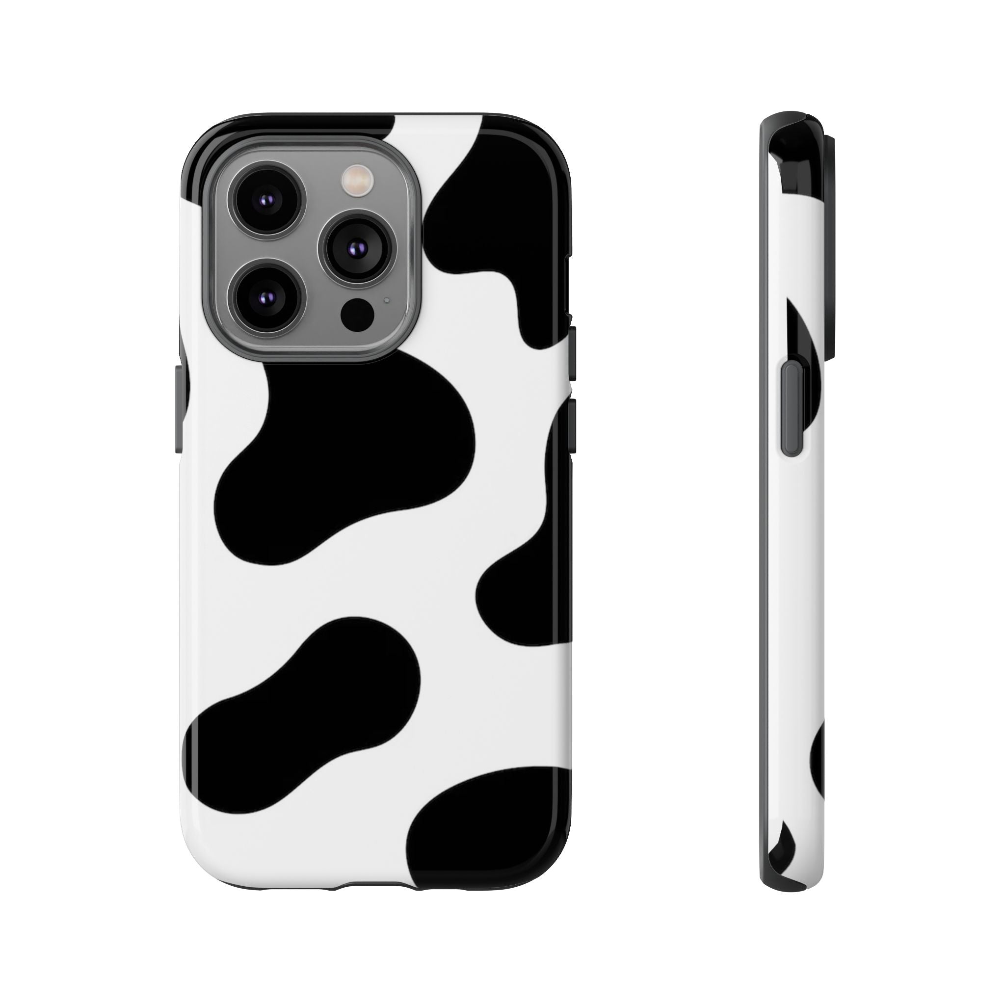 Black and White Cow Print Phone Case, Cute Tough Cases, Animal Print Case, Stylish Smartphone Accessories, Cow Lover Gift