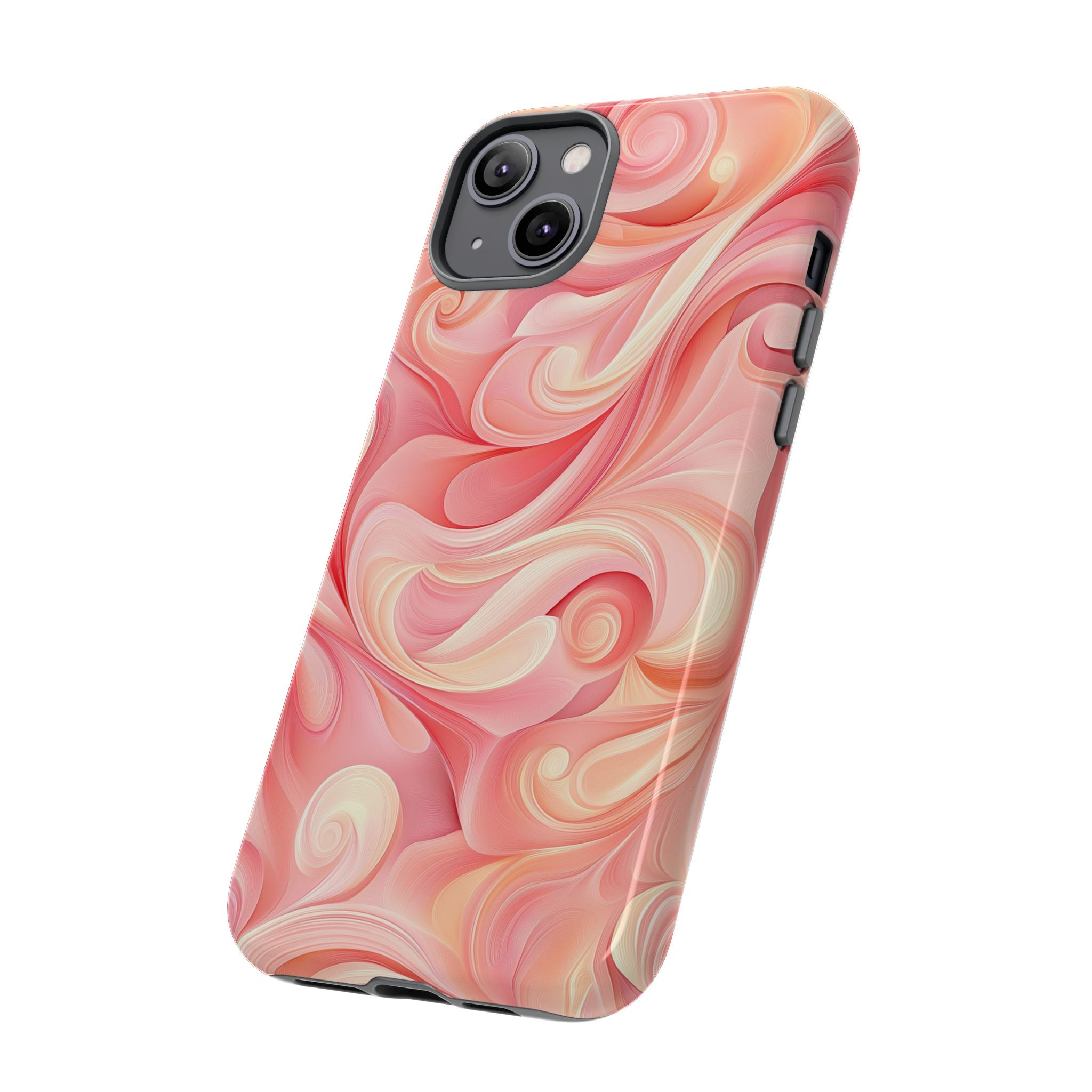 Stylish Phone Case - Tough Cases with Abstract Pink Swirls
