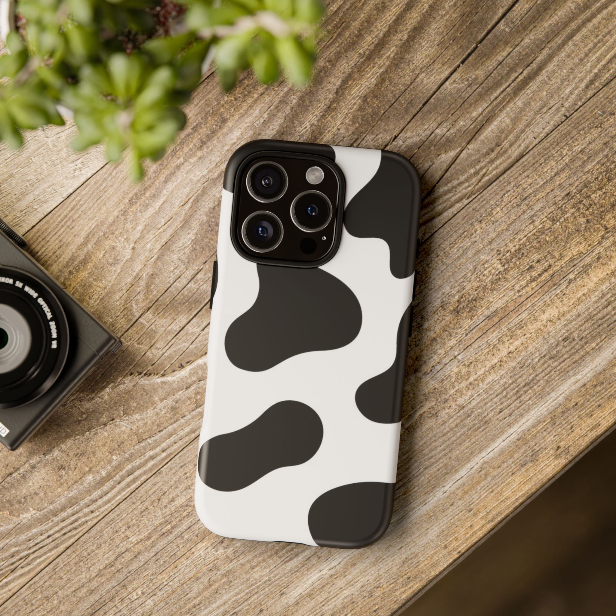 Black and White Cow Print Phone Case, Cute Tough Cases, Animal Print Case, Stylish Smartphone Accessories, Cow Lover Gift