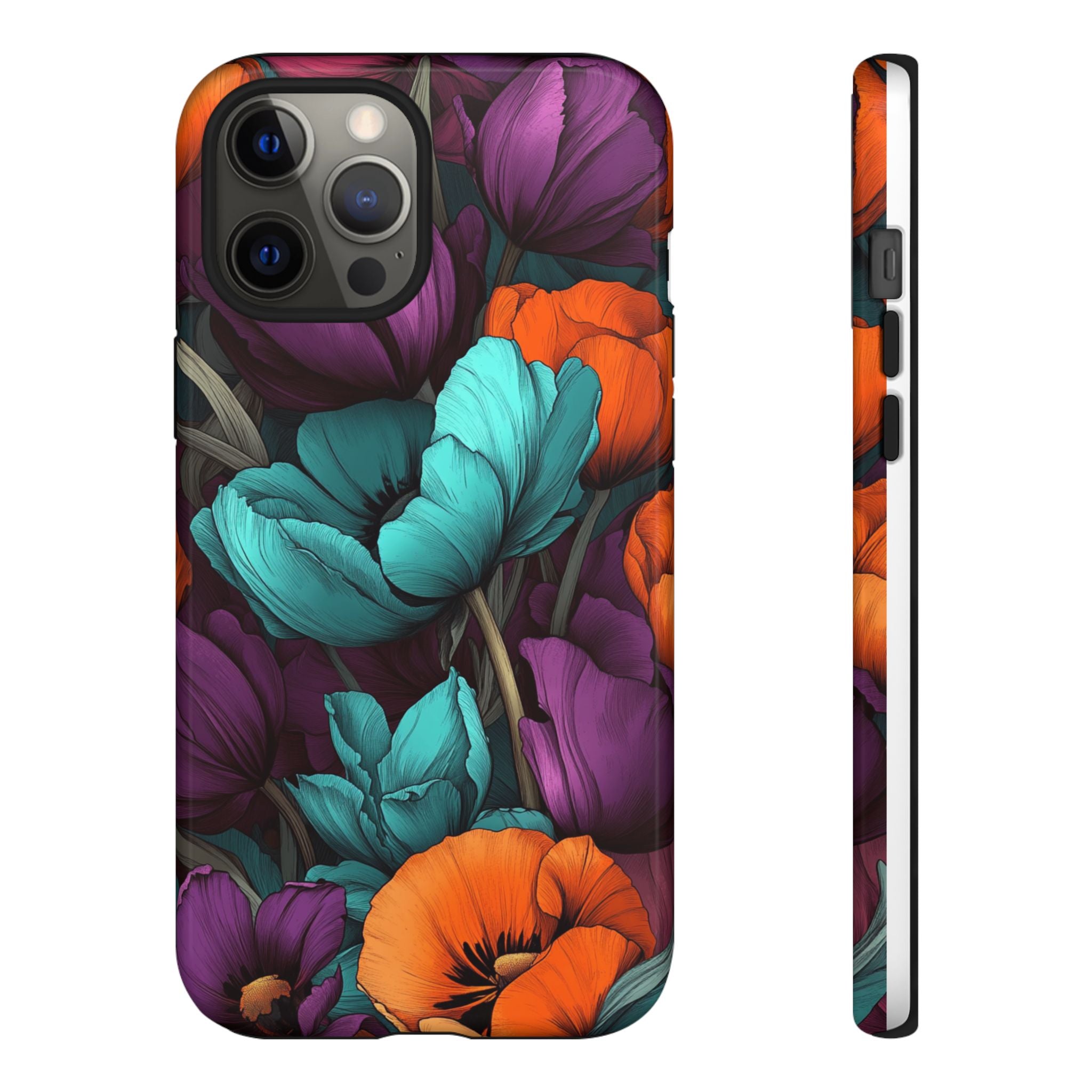 Floral Phone Case - Vibrant Flower Tough Case