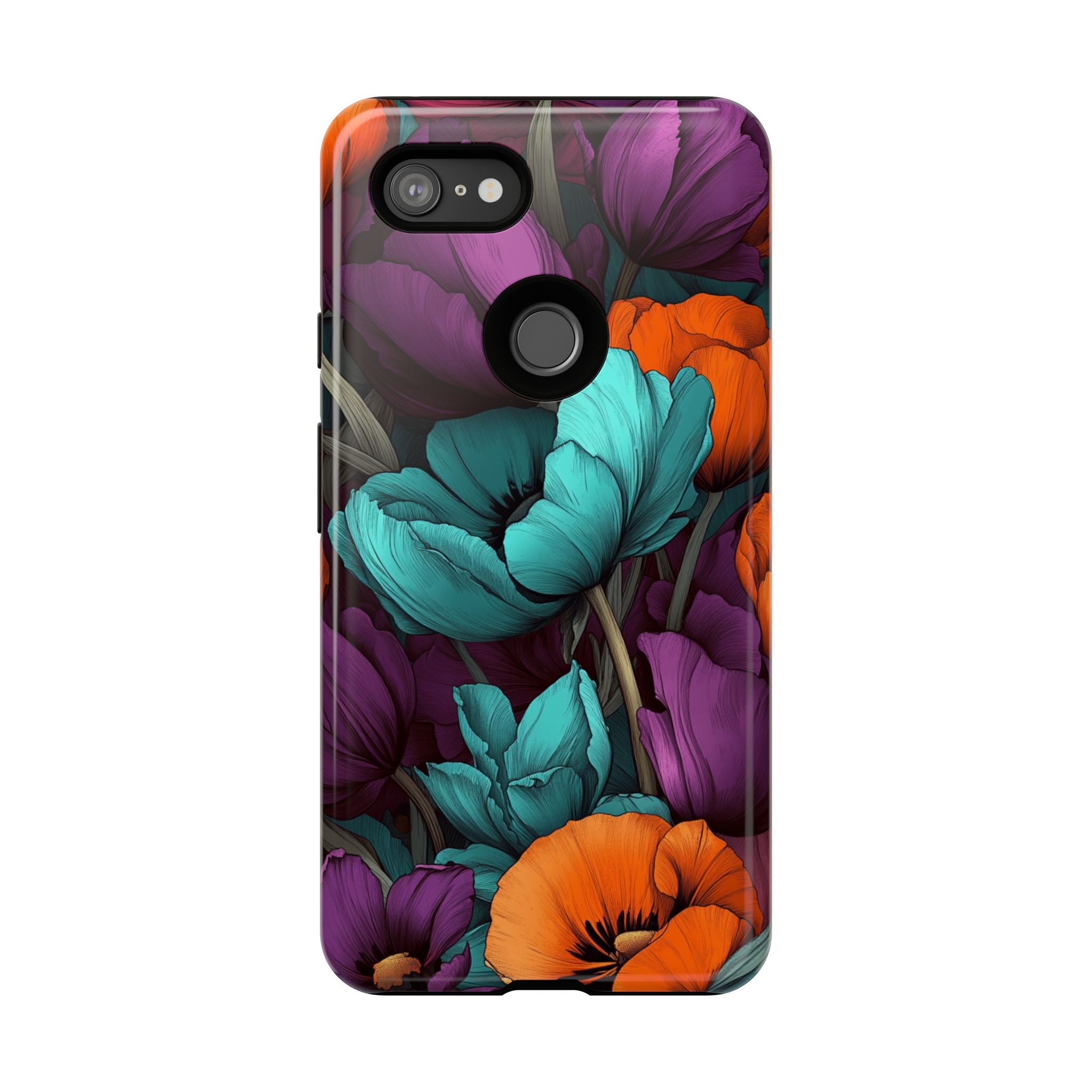 Floral Phone Case - Vibrant Flower Tough Case