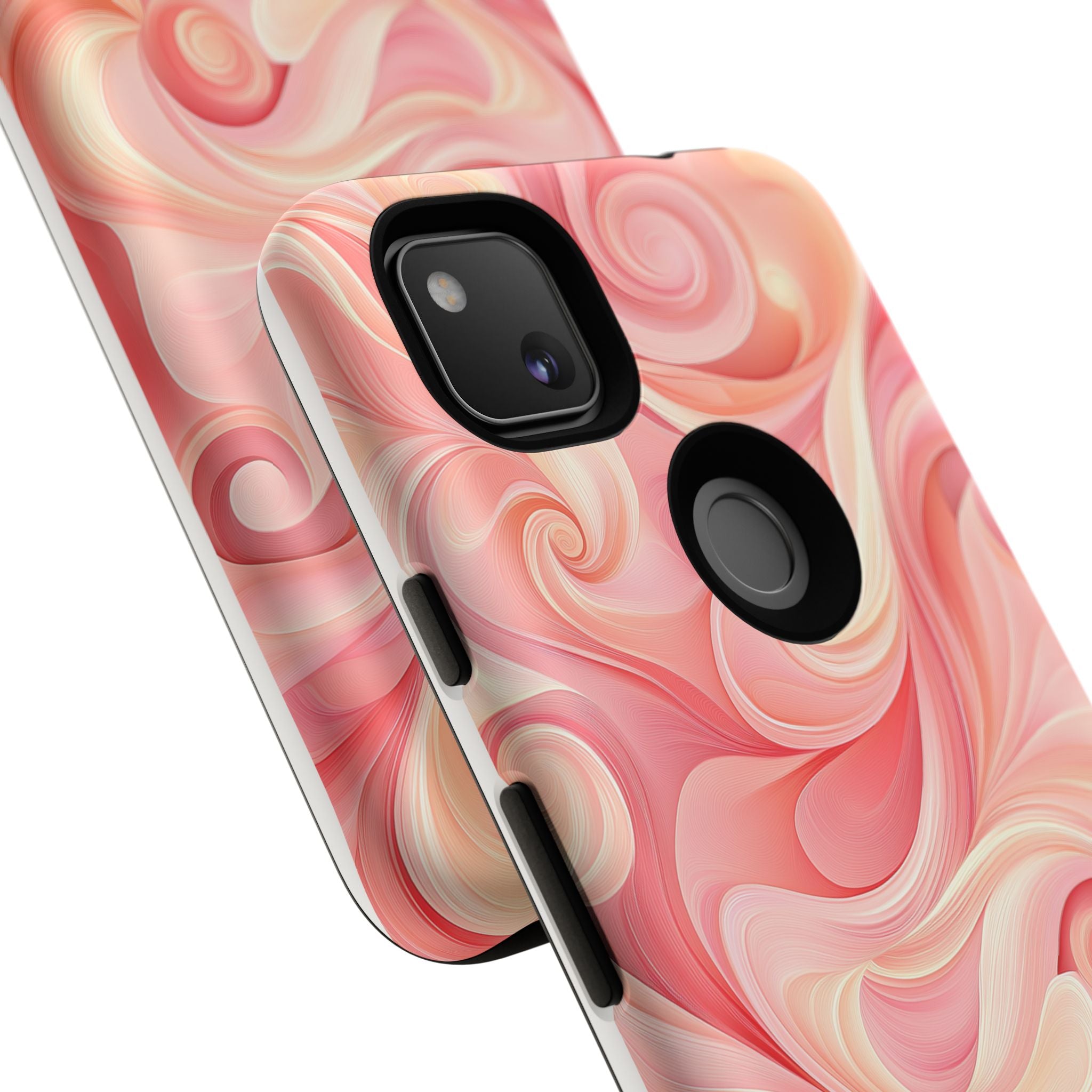 Stylish Phone Case - Tough Cases with Abstract Pink Swirls