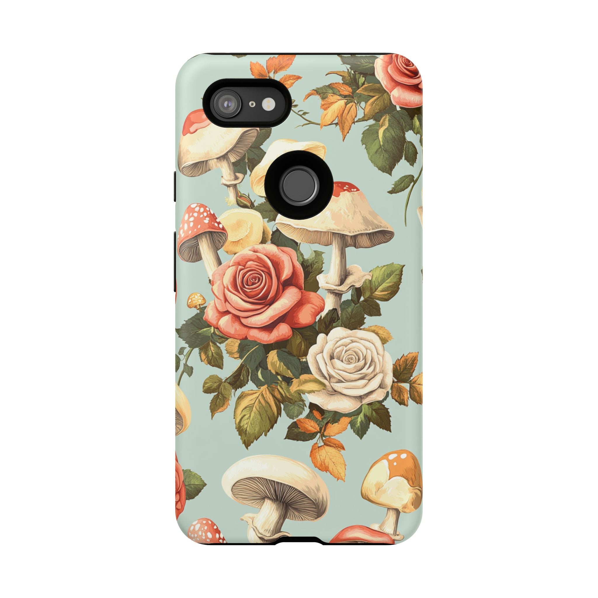 Floral Phone Case - Tough Cases with Mushroom and Rose