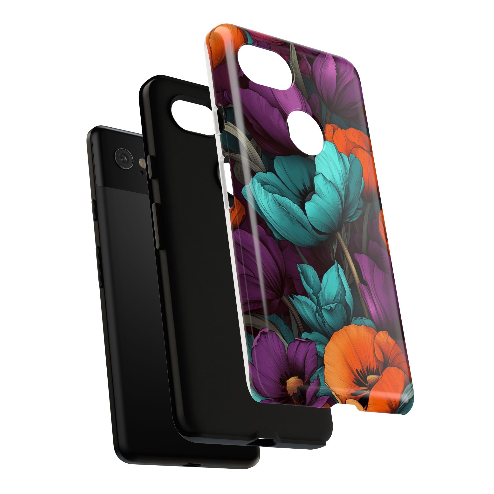 Floral Phone Case - Vibrant Flower Tough Case