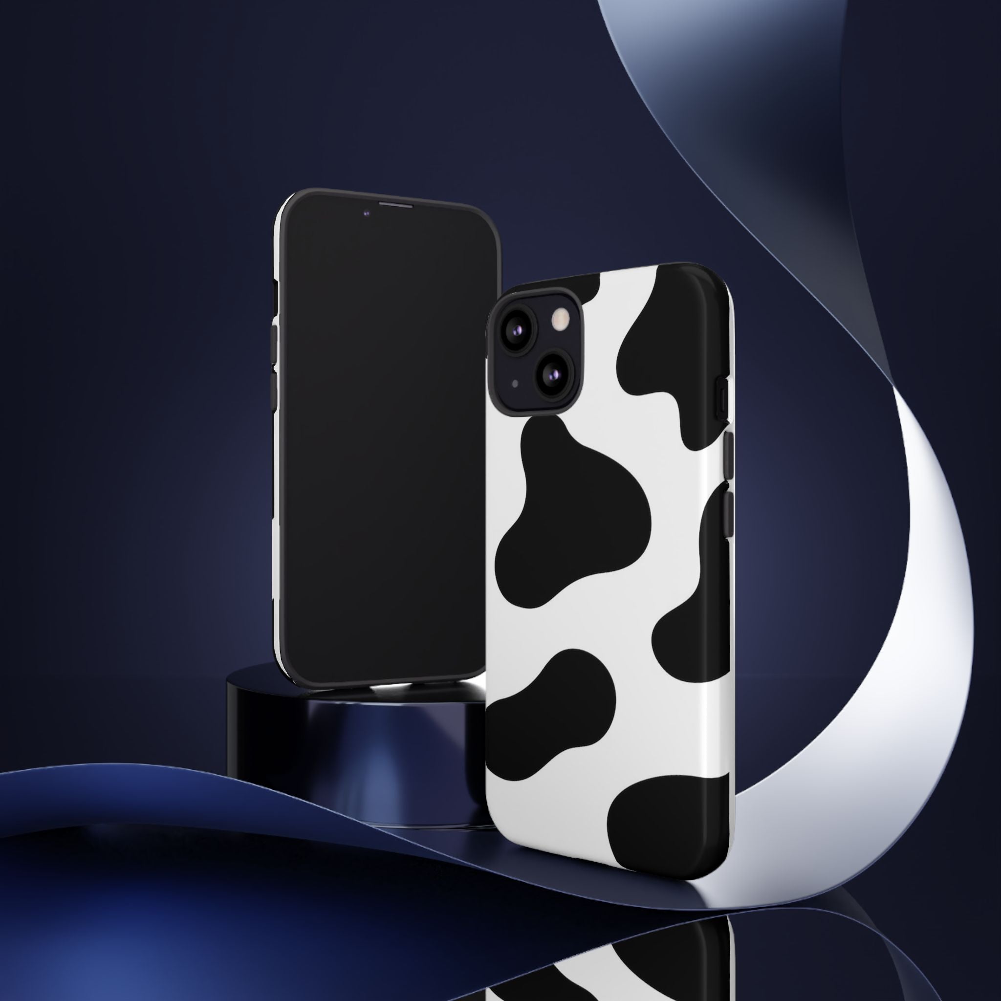 Black and White Cow Print Phone Case, Cute Tough Cases, Animal Print Case, Stylish Smartphone Accessories, Cow Lover Gift