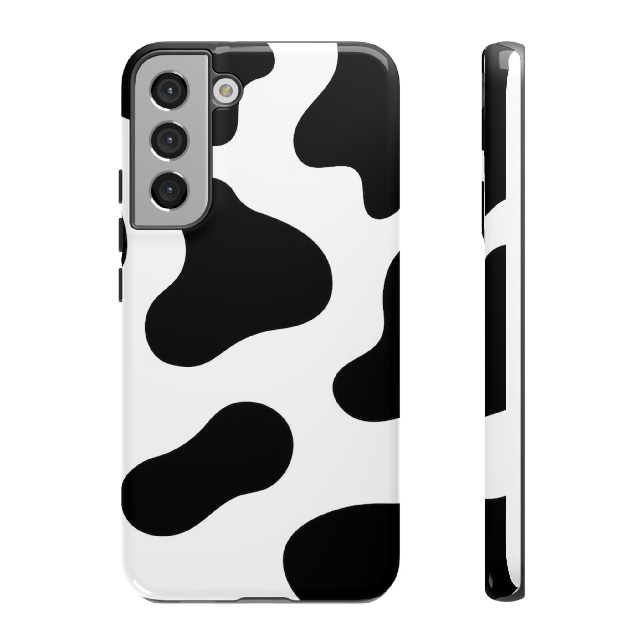 Black and White Cow Print Phone Case, Cute Tough Cases, Animal Print Case, Stylish Smartphone Accessories, Cow Lover Gift