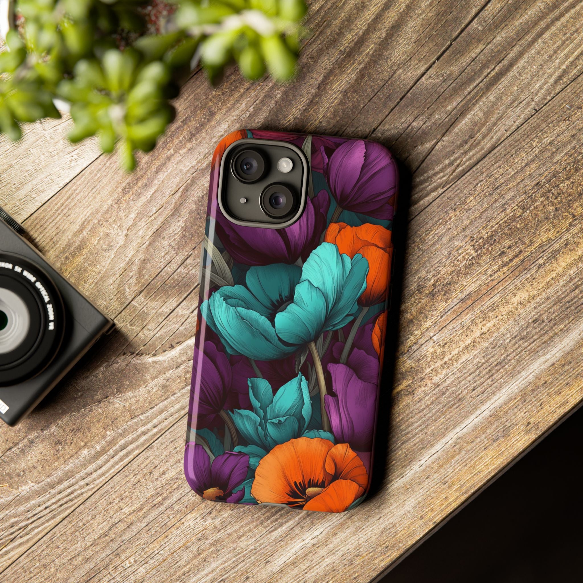 Floral Phone Case - Vibrant Flower Tough Case