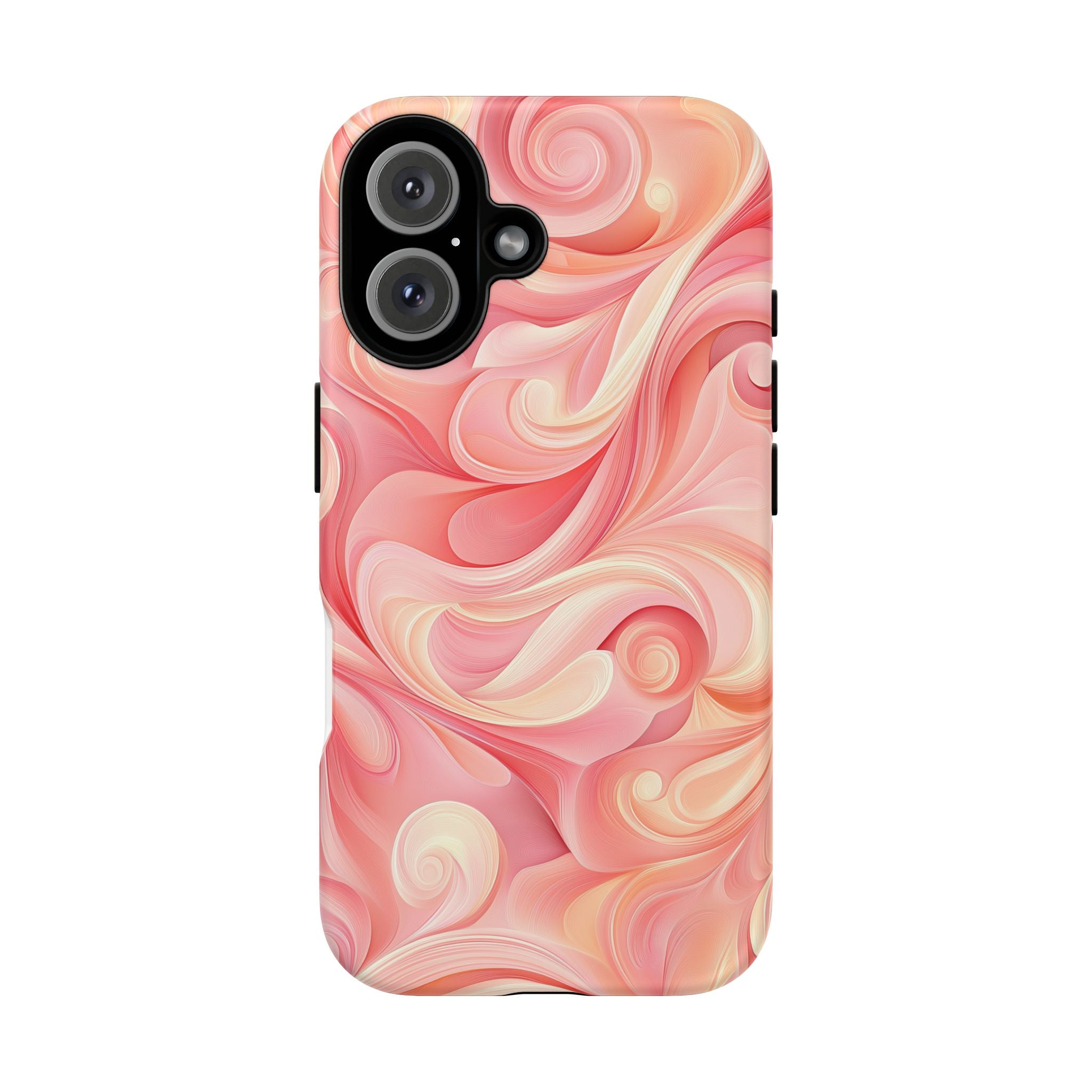 Stylish Phone Case - Tough Cases with Abstract Pink Swirls