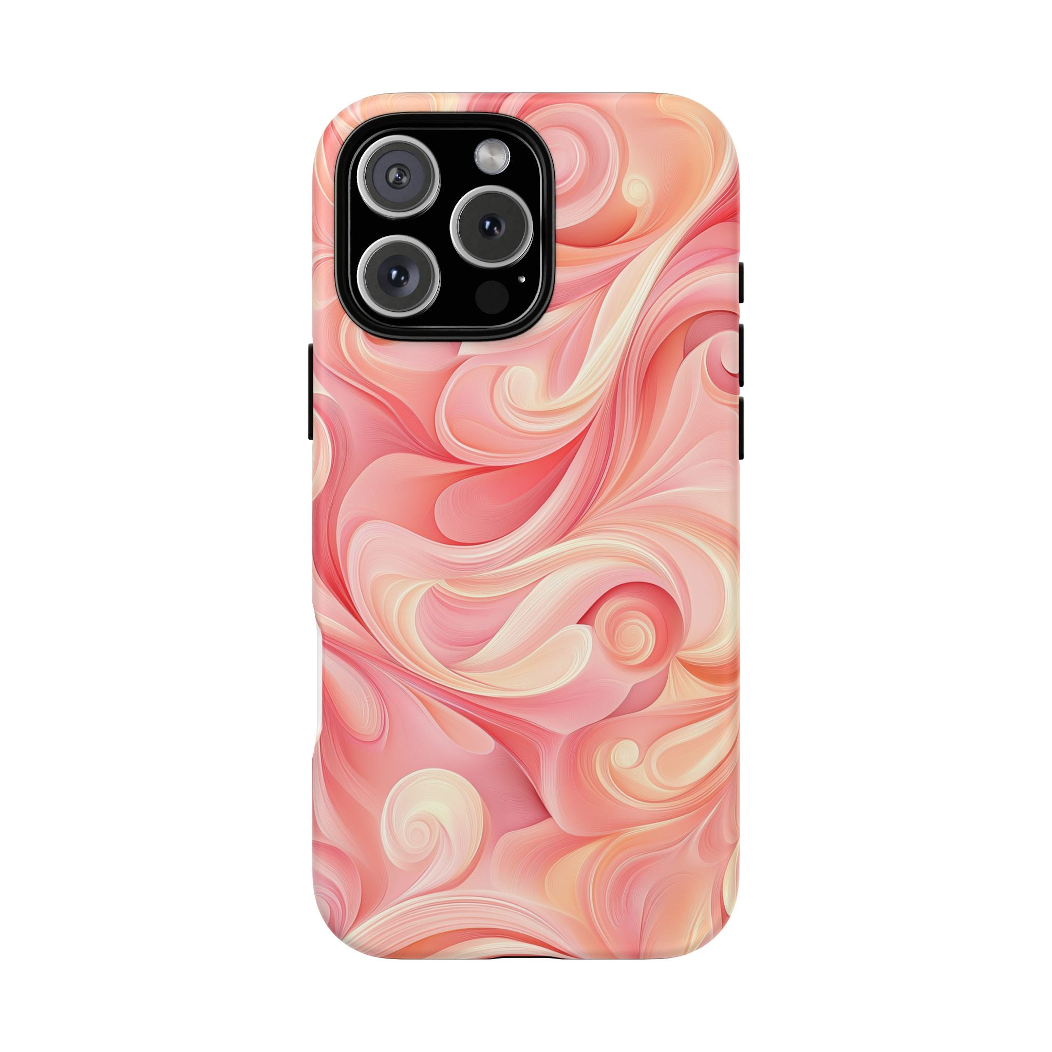Stylish Phone Case - Tough Cases with Abstract Pink Swirls