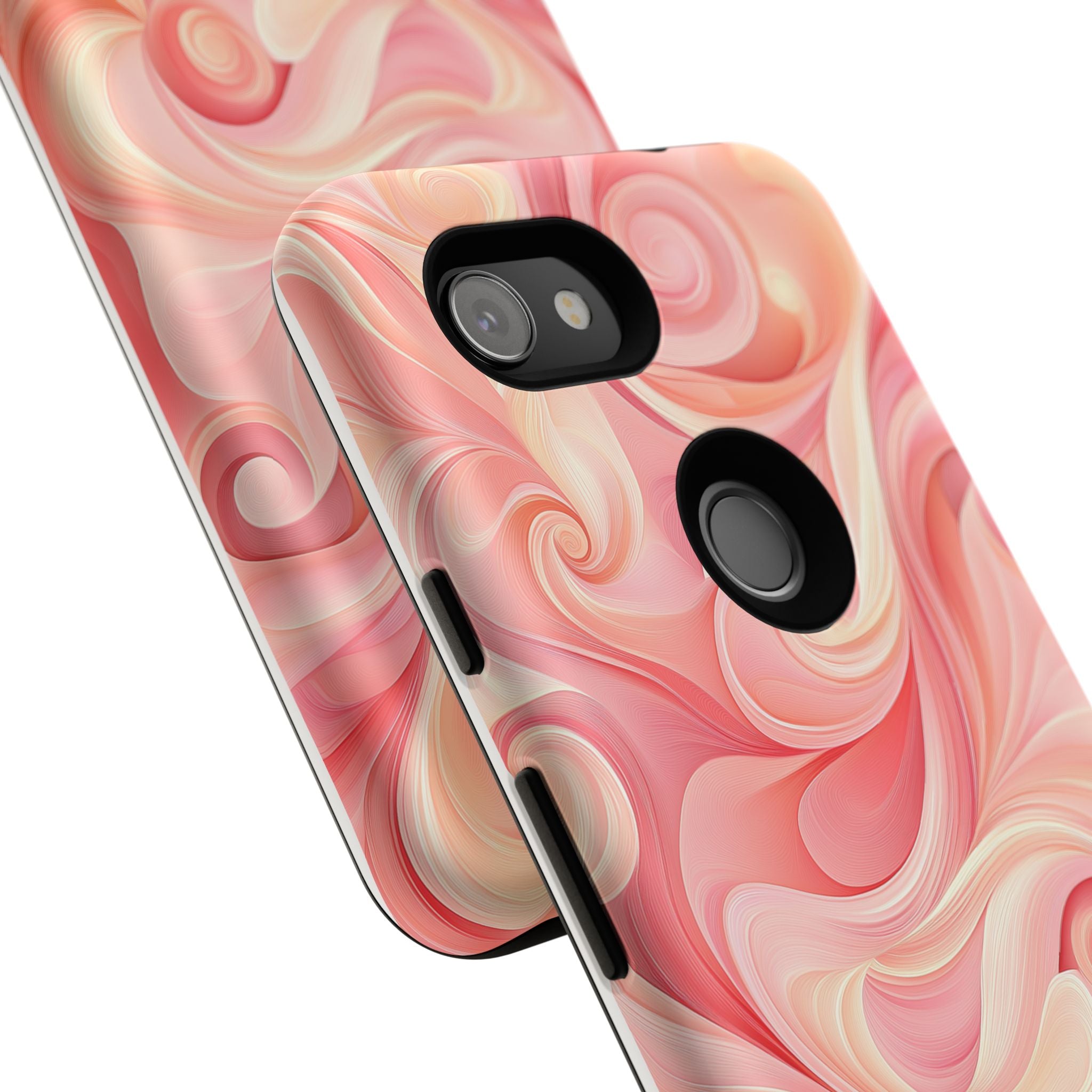 Stylish Phone Case - Tough Cases with Abstract Pink Swirls