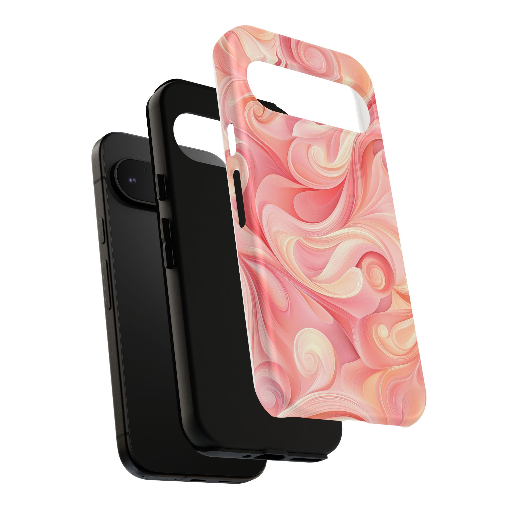 Stylish Phone Case - Tough Cases with Abstract Pink Swirls