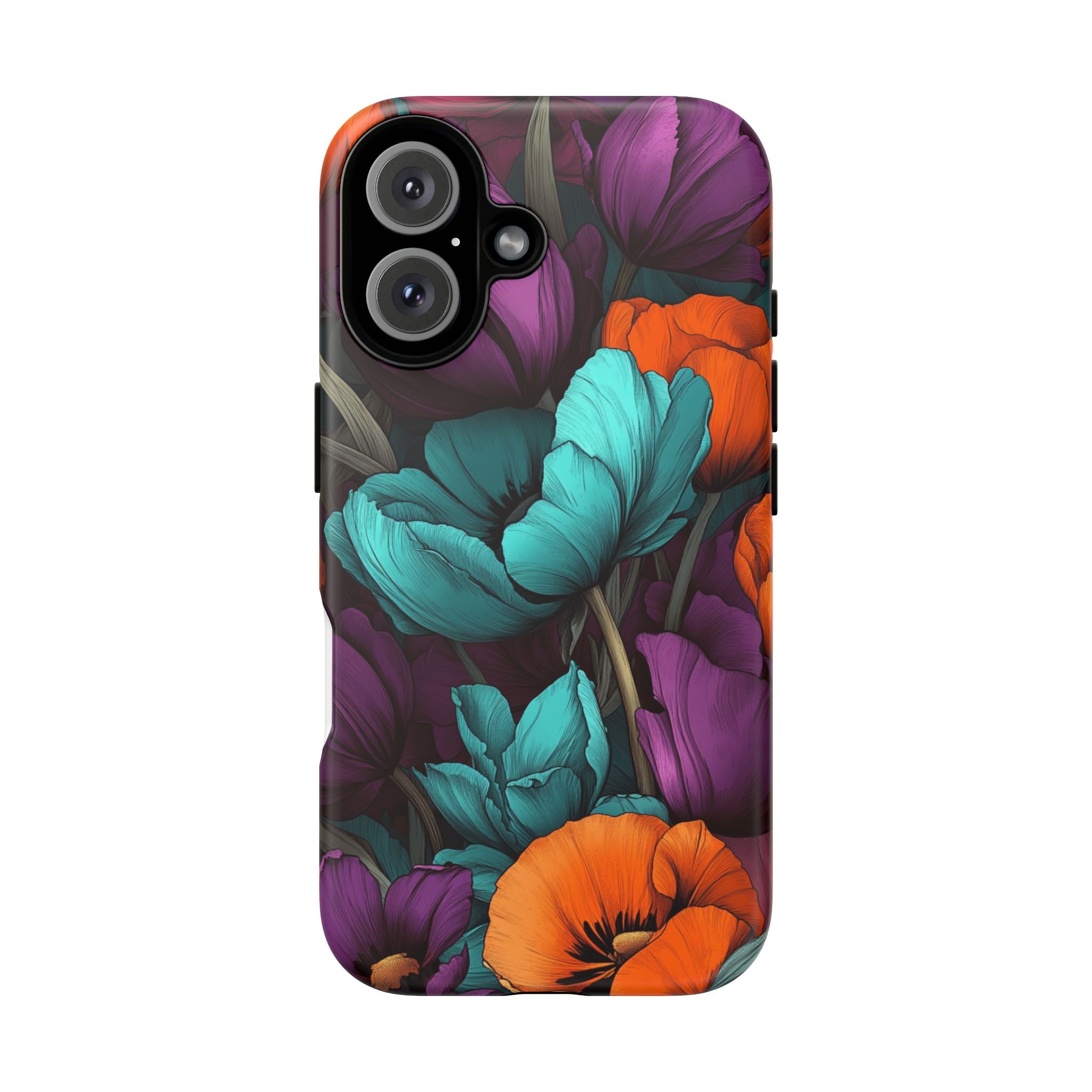Floral Phone Case - Vibrant Flower Tough Case