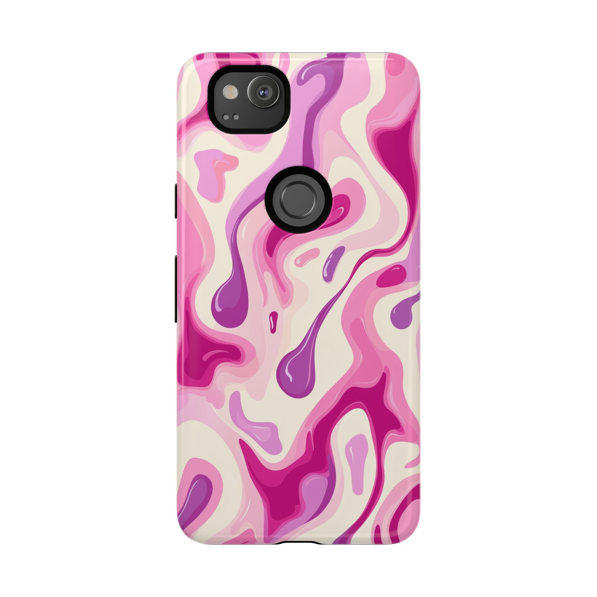Colorful Phone Case with Abstract Pink Design