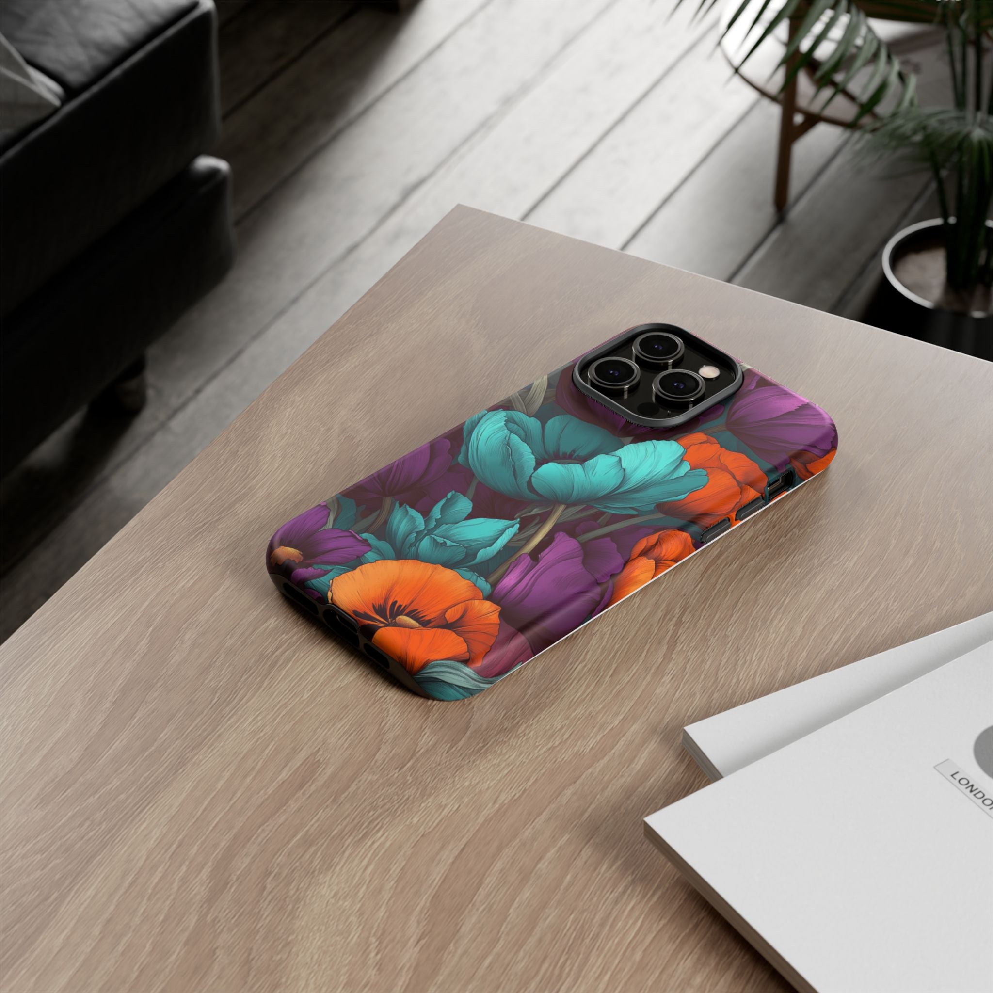 Floral Phone Case - Vibrant Flower Tough Case